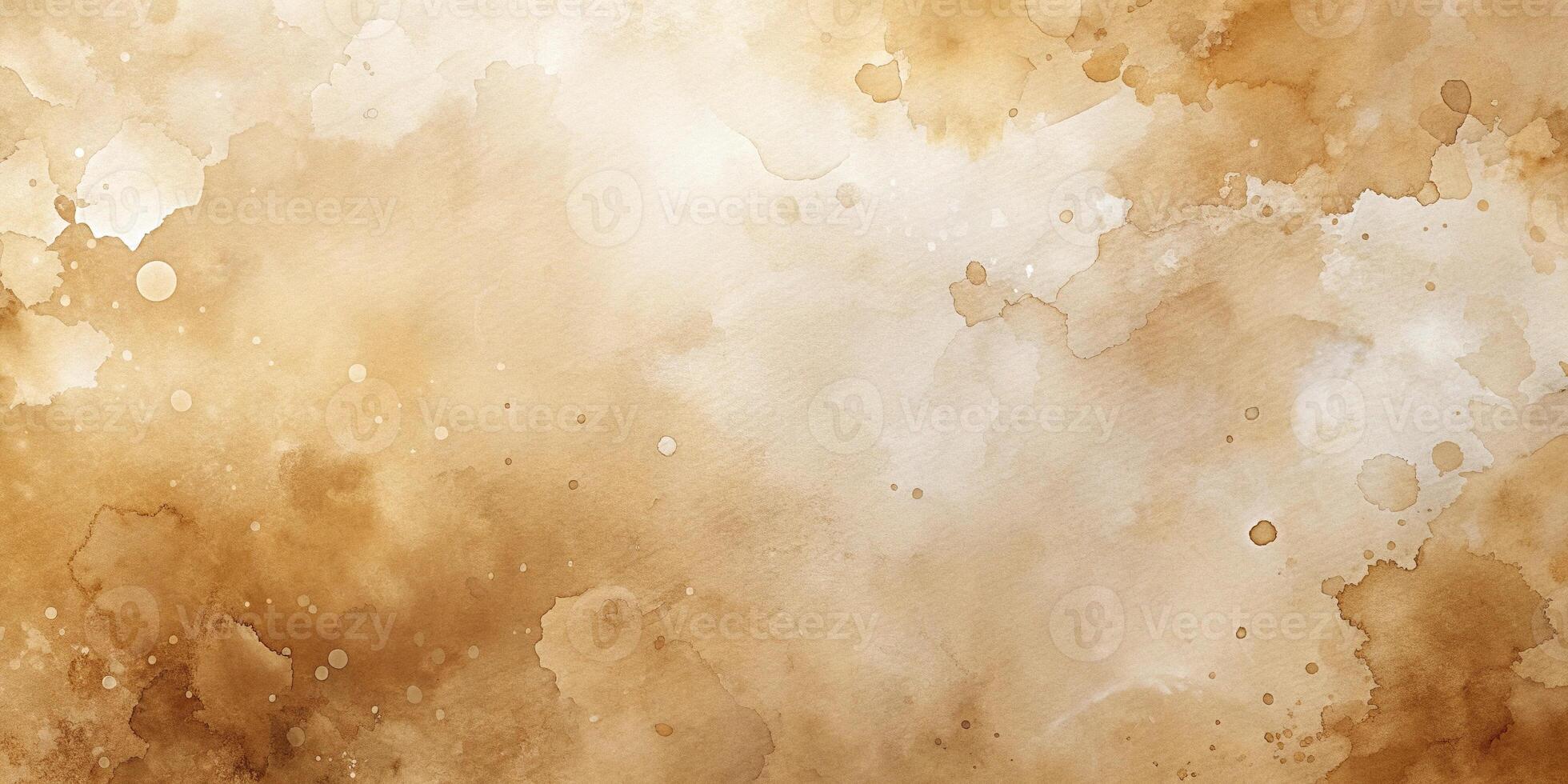 Abstract light brown watercolor background with tilted angle photo
