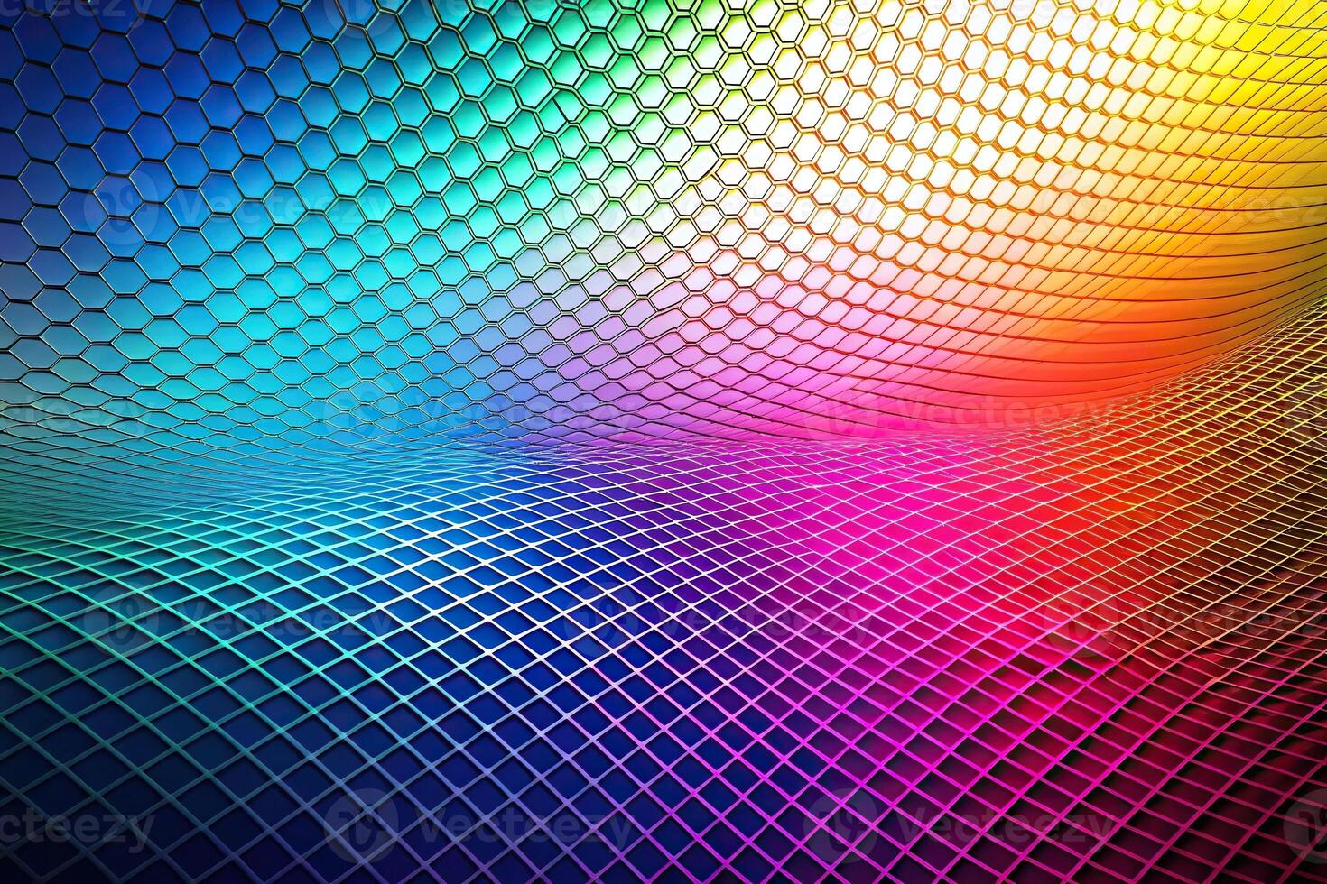 Abstract mesh background with a color gradient, perfect for wallpaper or forced perspective designs photo