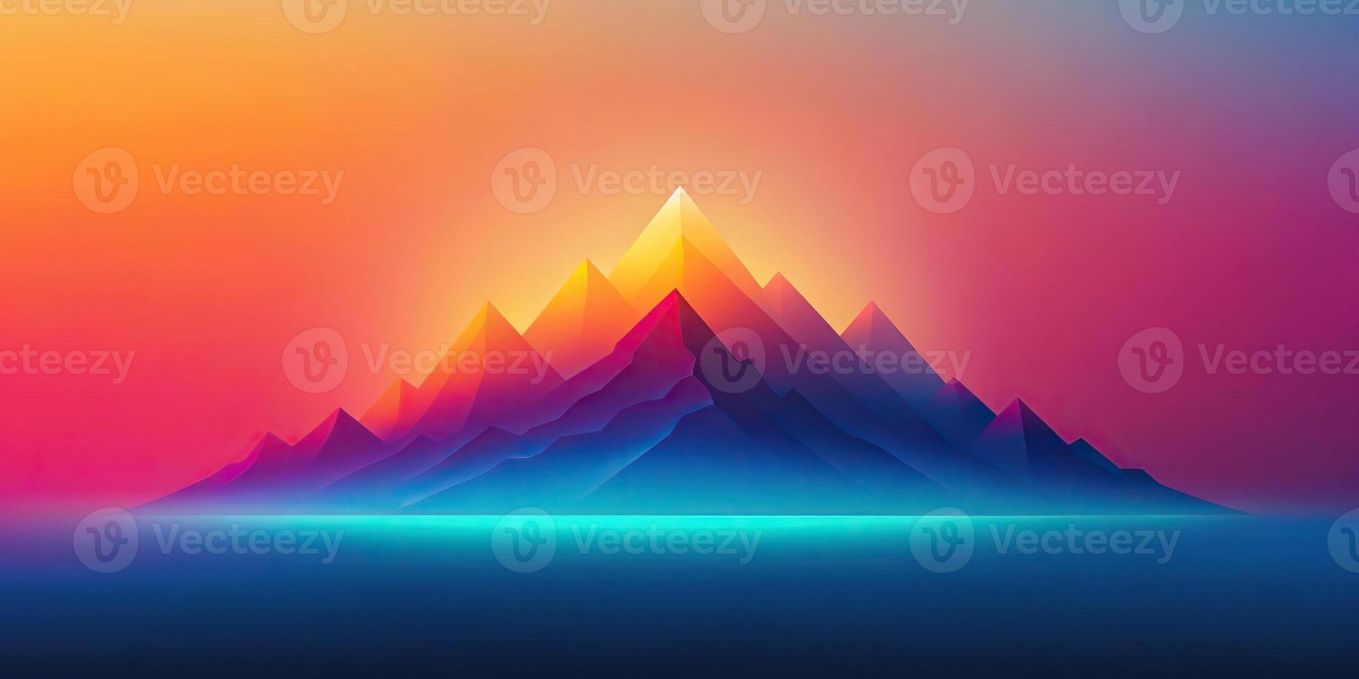 Abstract minimalist background with gradient mountains macro photo