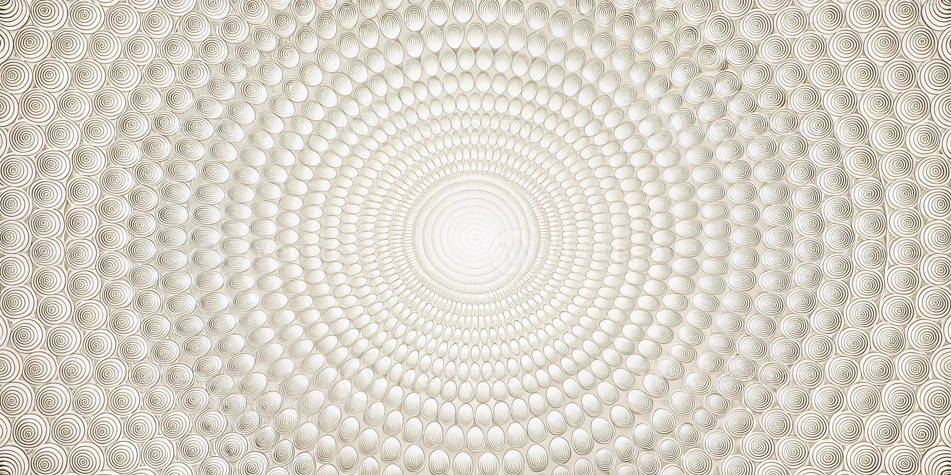 Abstract modern white background with texture and circle swirl pattern photo