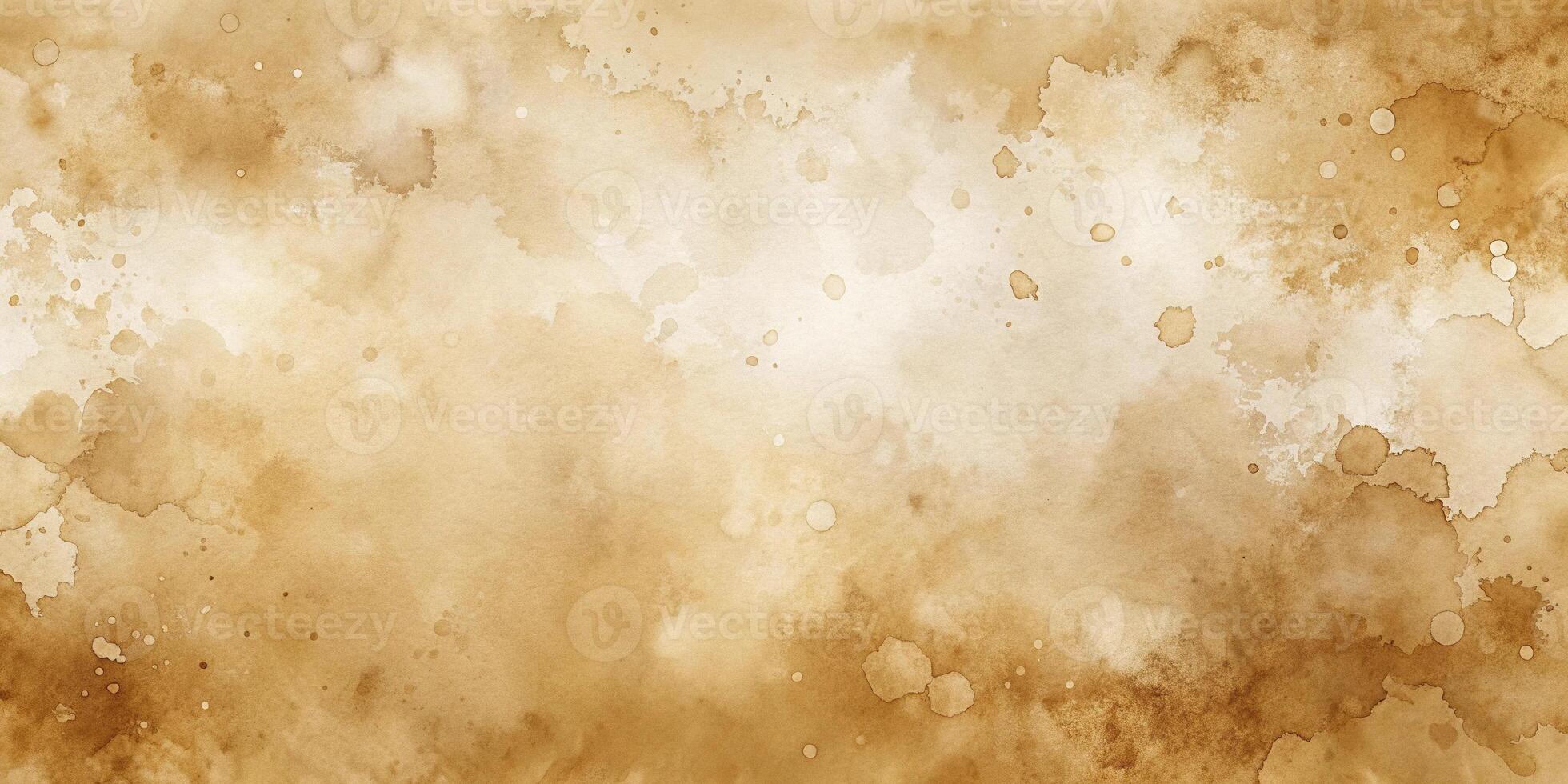 abstract light brown splashes watercolor background at a tilted angle photo