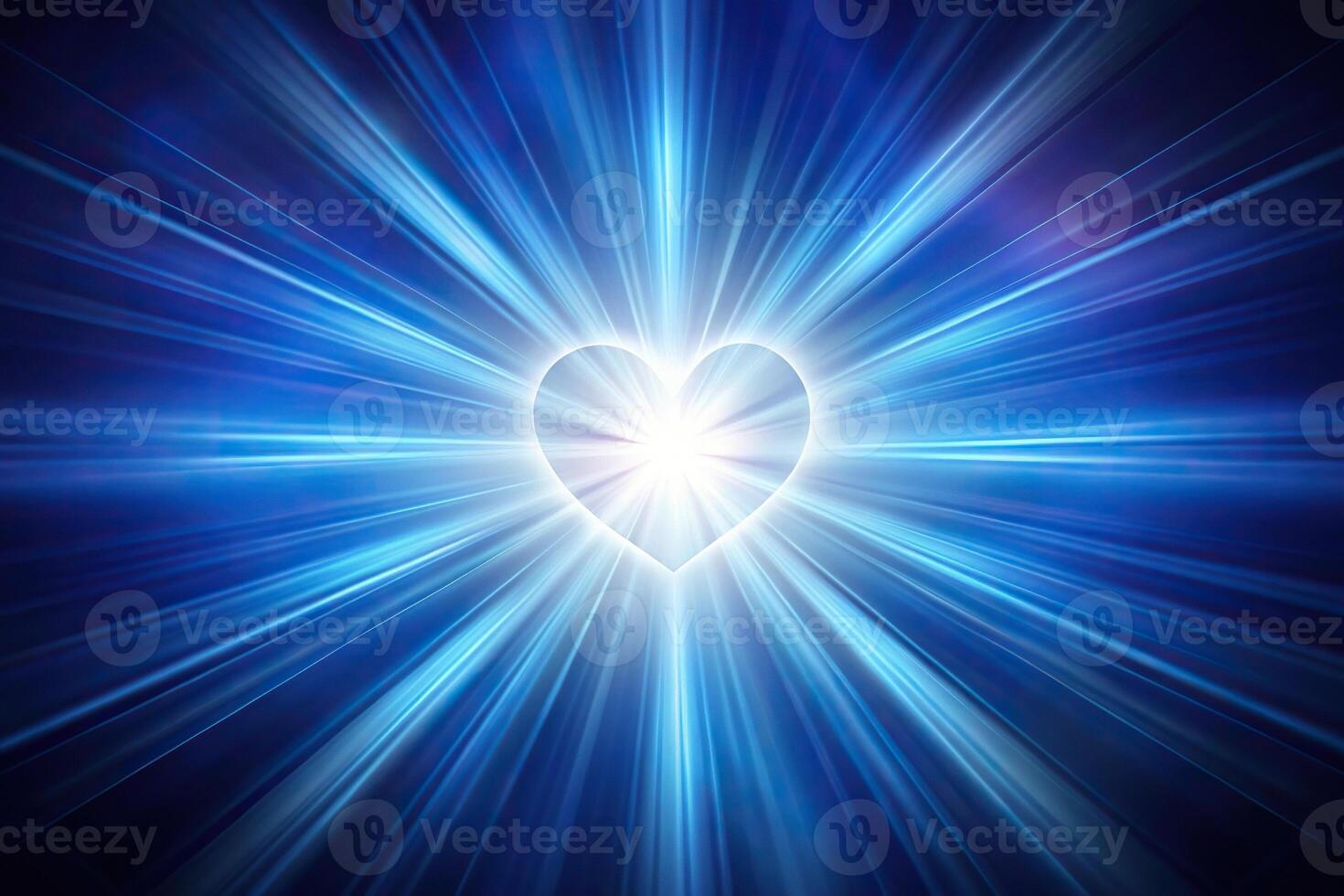 Abstract light radiating love energy in darkness photo