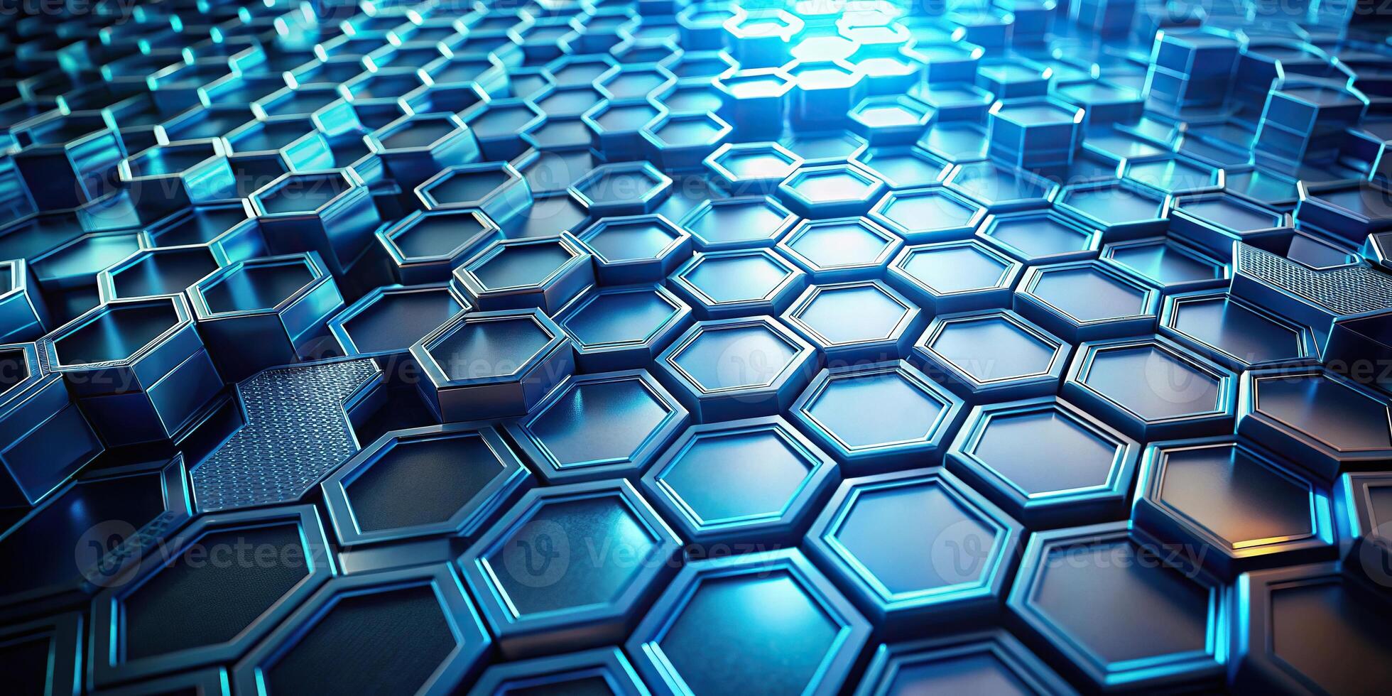 Abstract futuristic background with hexagons Forced Perspective photo