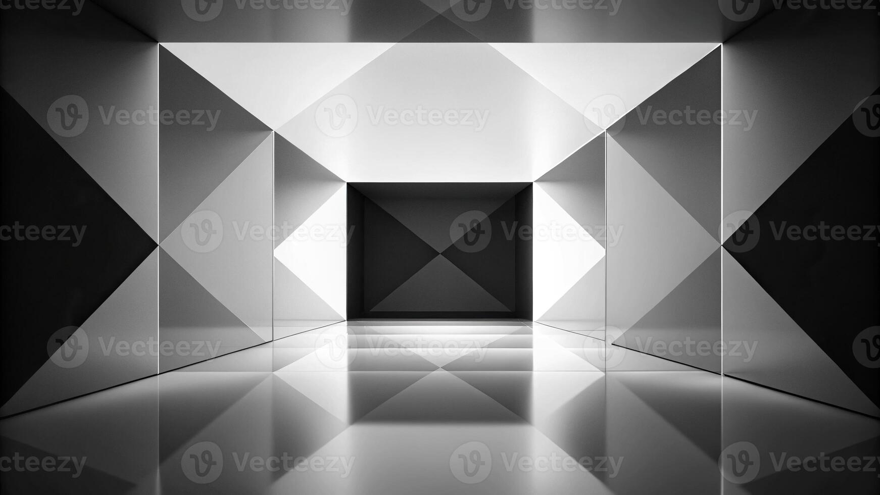 Abstract geometric pattern design with elegant black, white, and dark gray tones photo