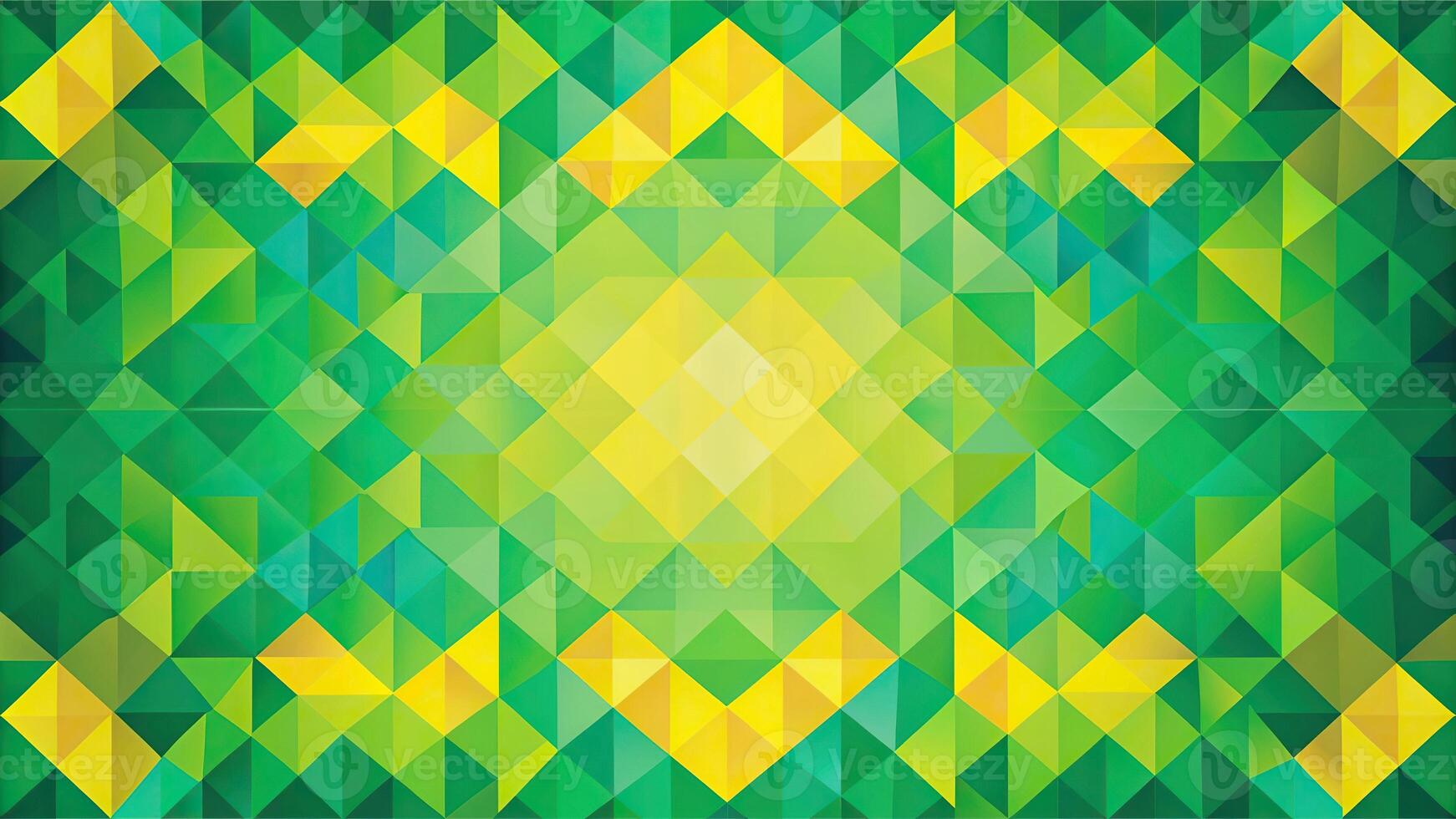 Abstract geometric pattern featuring green and yellow silhouette photo