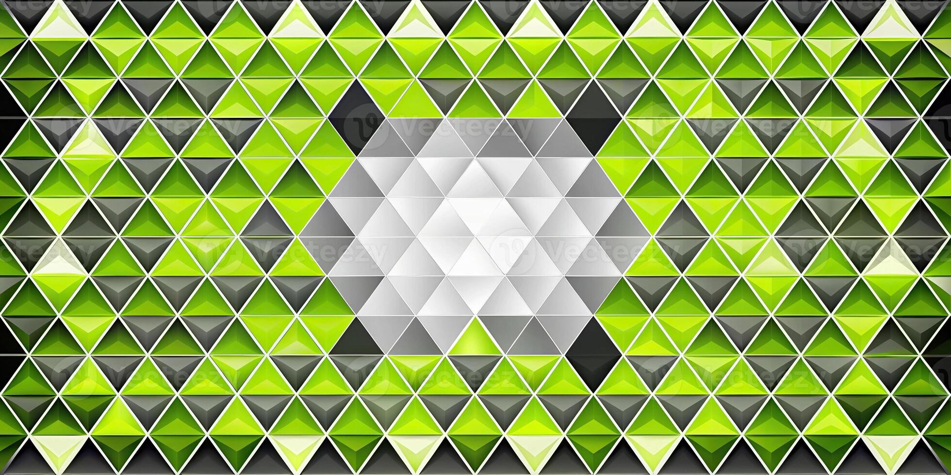 Abstract geometric pattern with lime green, black, and white colors Eye Level photo