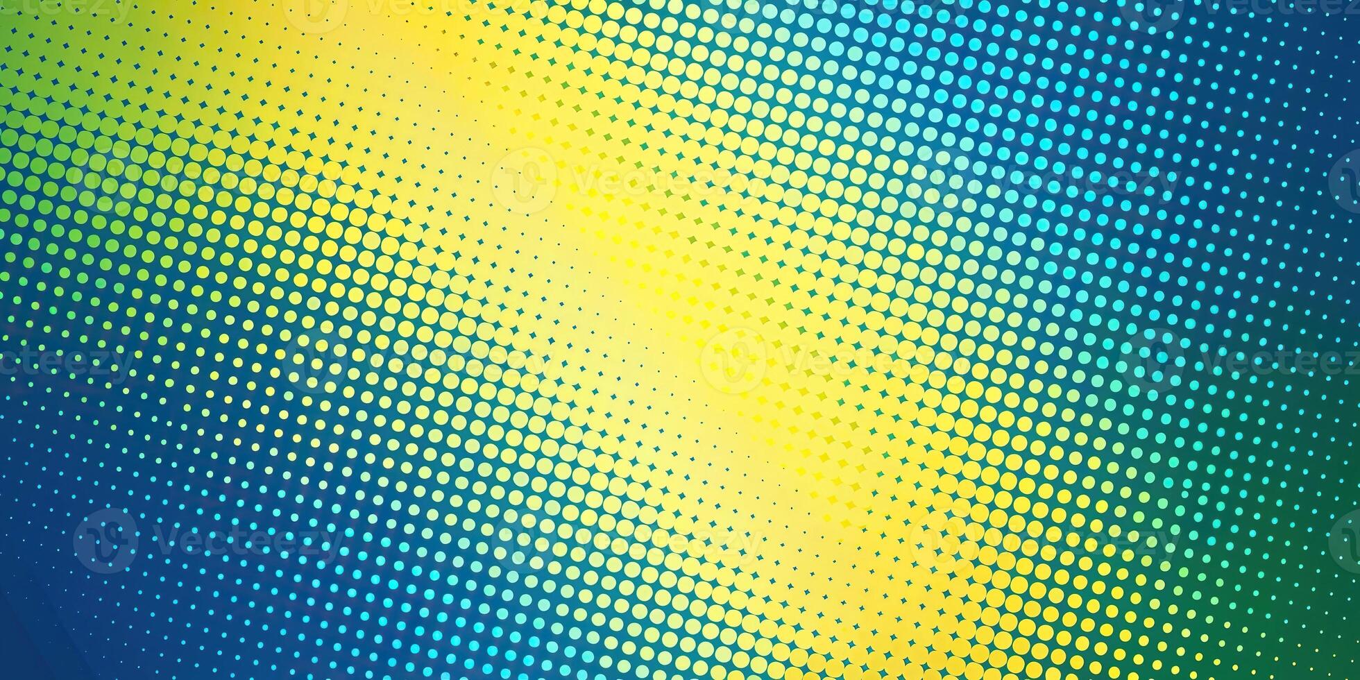 Abstract halftone pattern in blue, yellow and green photo