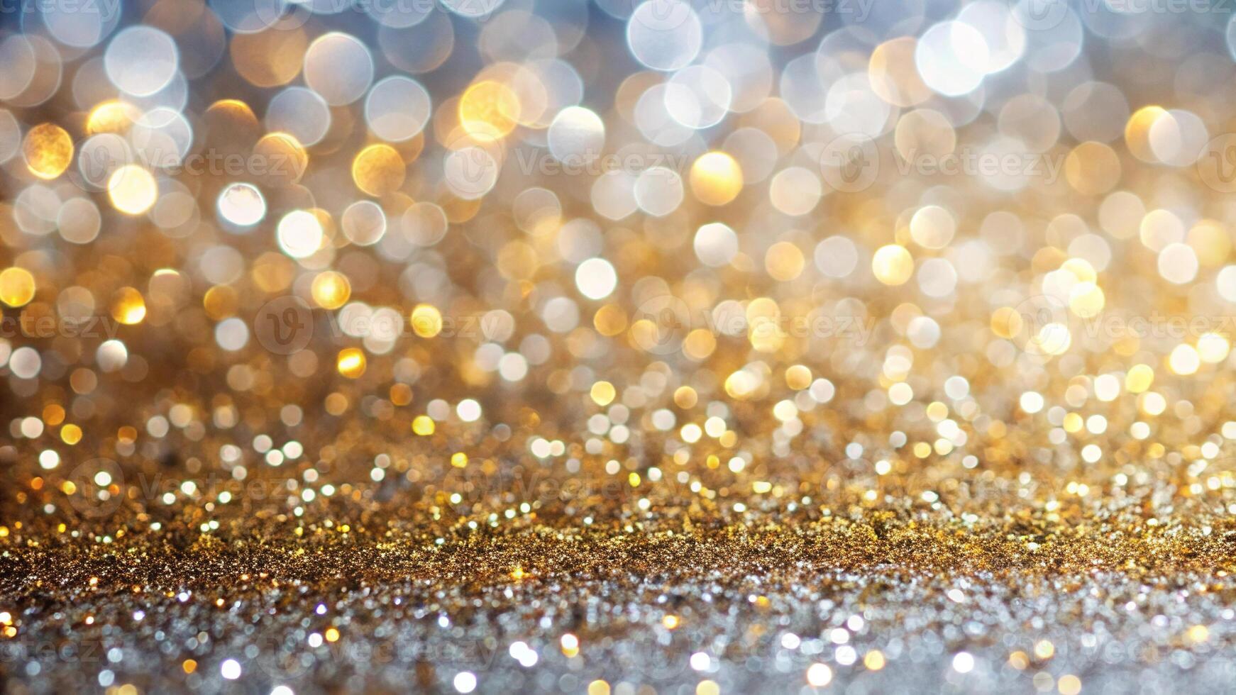 Abstract glitter background reflected in white silver and gold, perfect for Christmas designs photo
