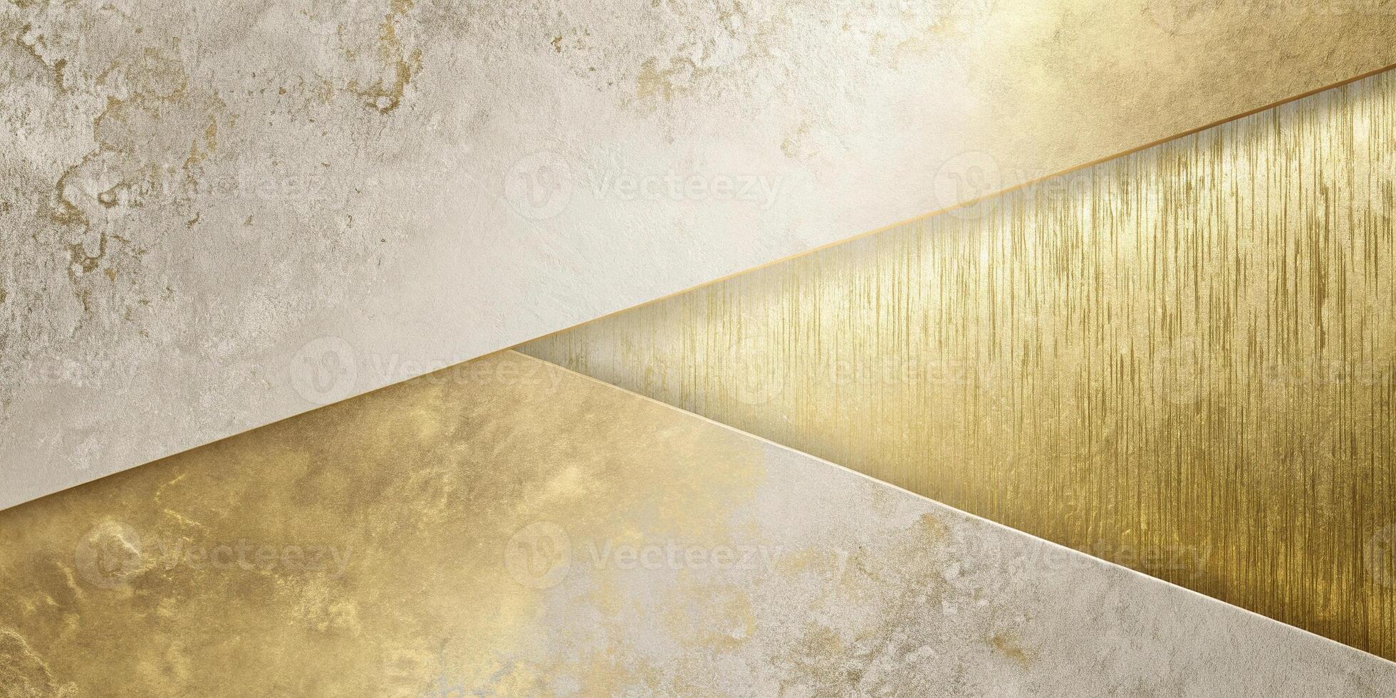 Abstract gold and white textured background from high angle view with a sophisticated look photo