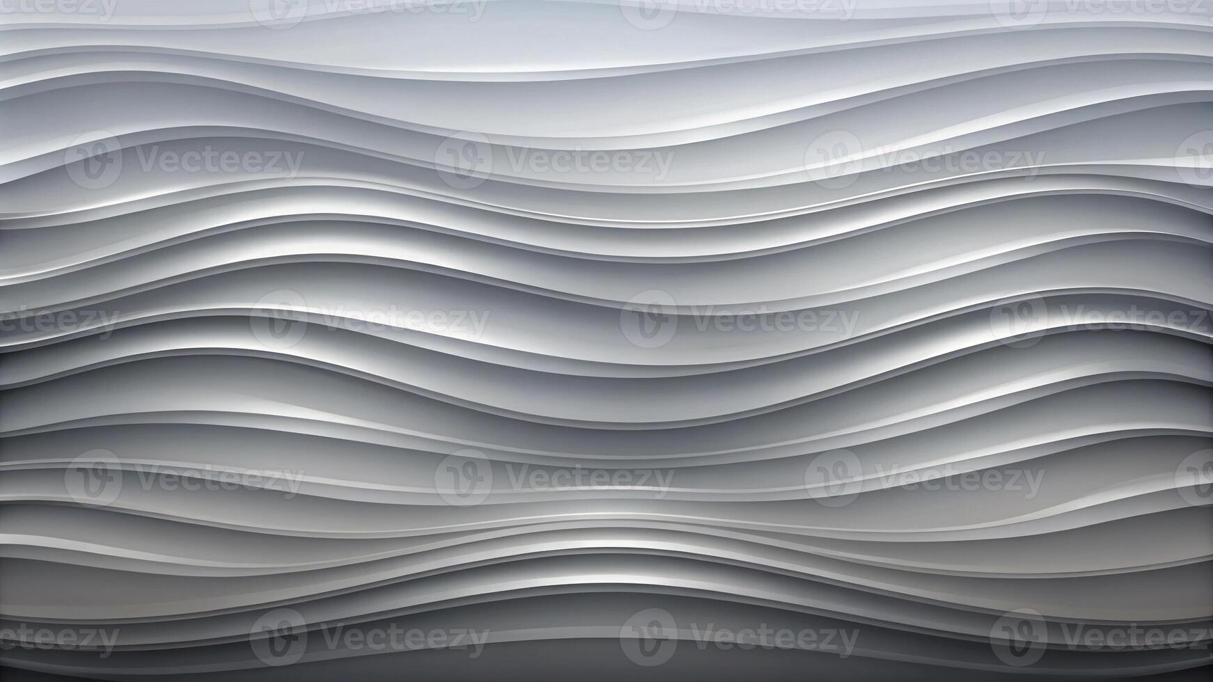 Abstract gradient grey background with waves silhouette photo