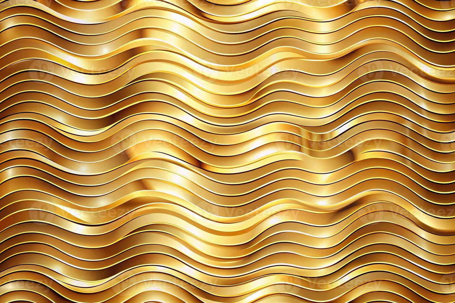 Abstract gradient golden wave pattern background with seamless movement at a tilted angle photo