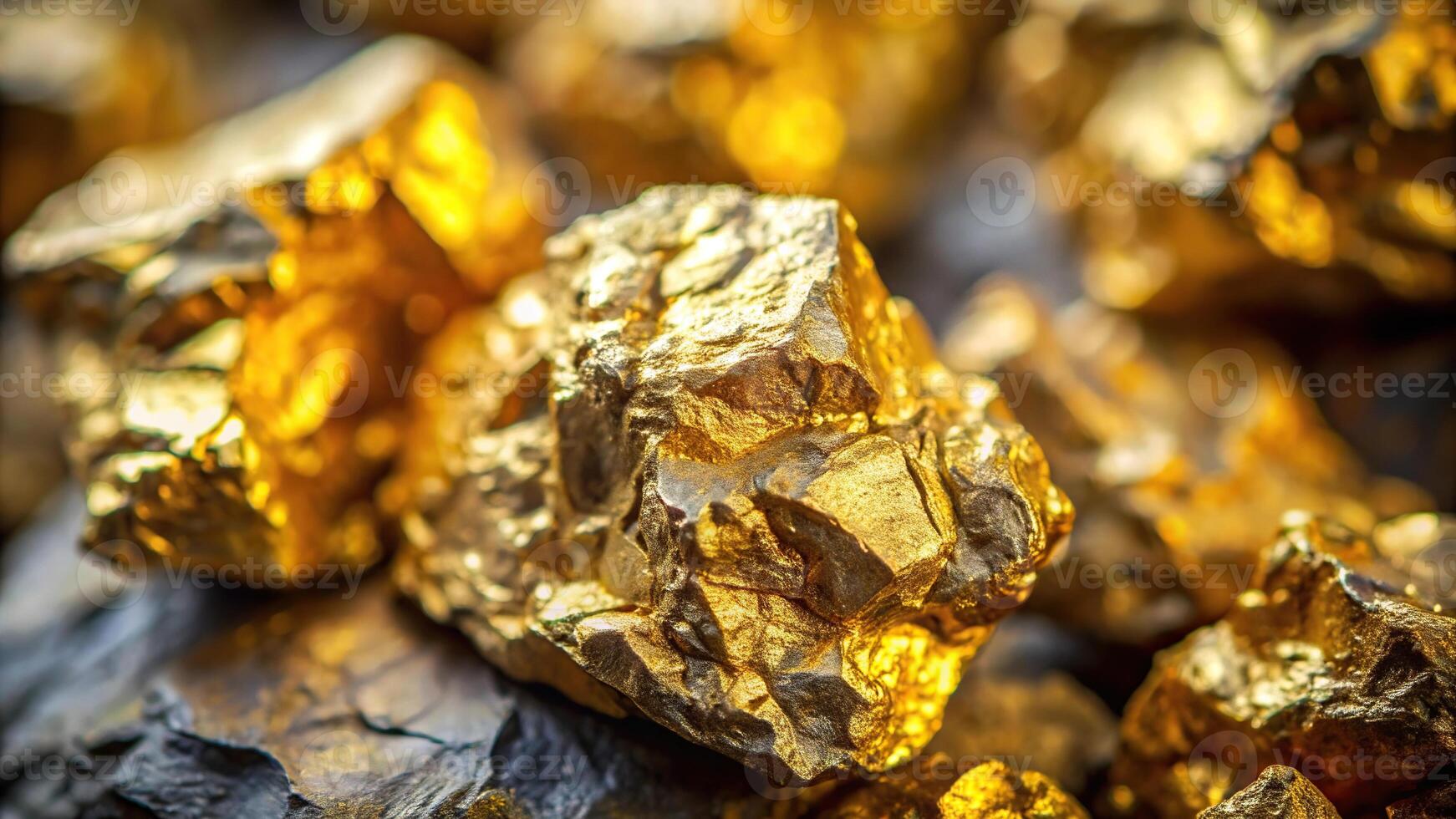 Abstract golden gray ore mineral texture background with tilted angle photo