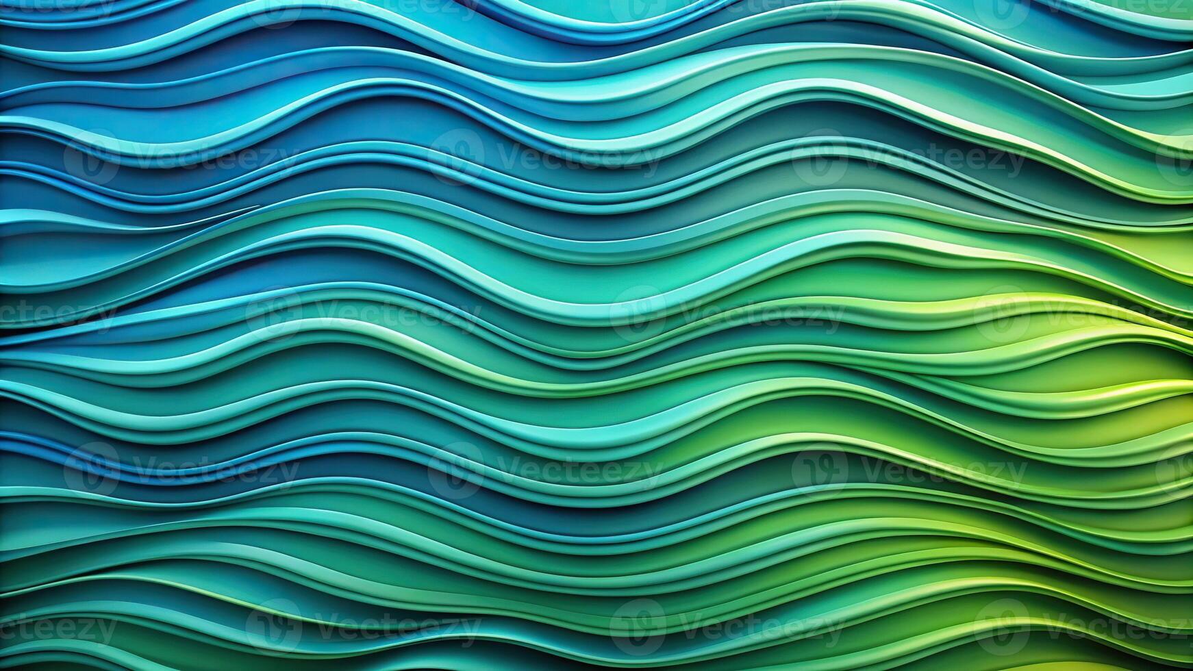 abstract green blue liquid marble texture with wavy patterns photo