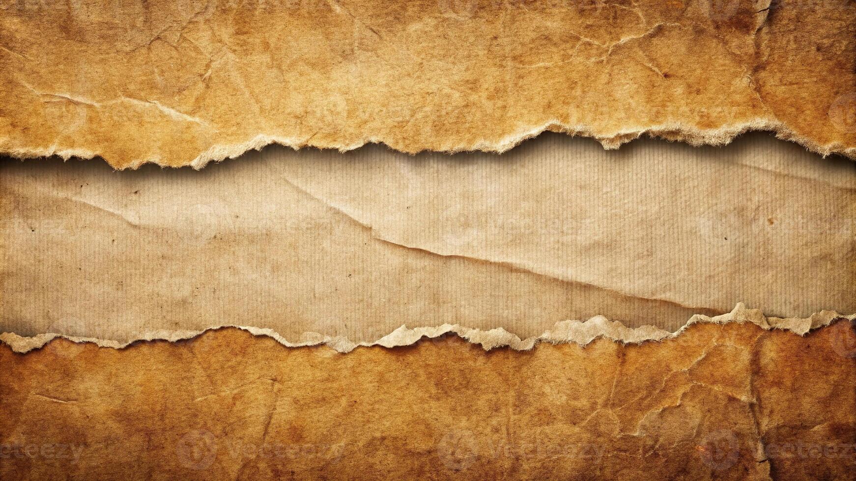 abstract grunge background texture created by torn and ripped paper layers photo