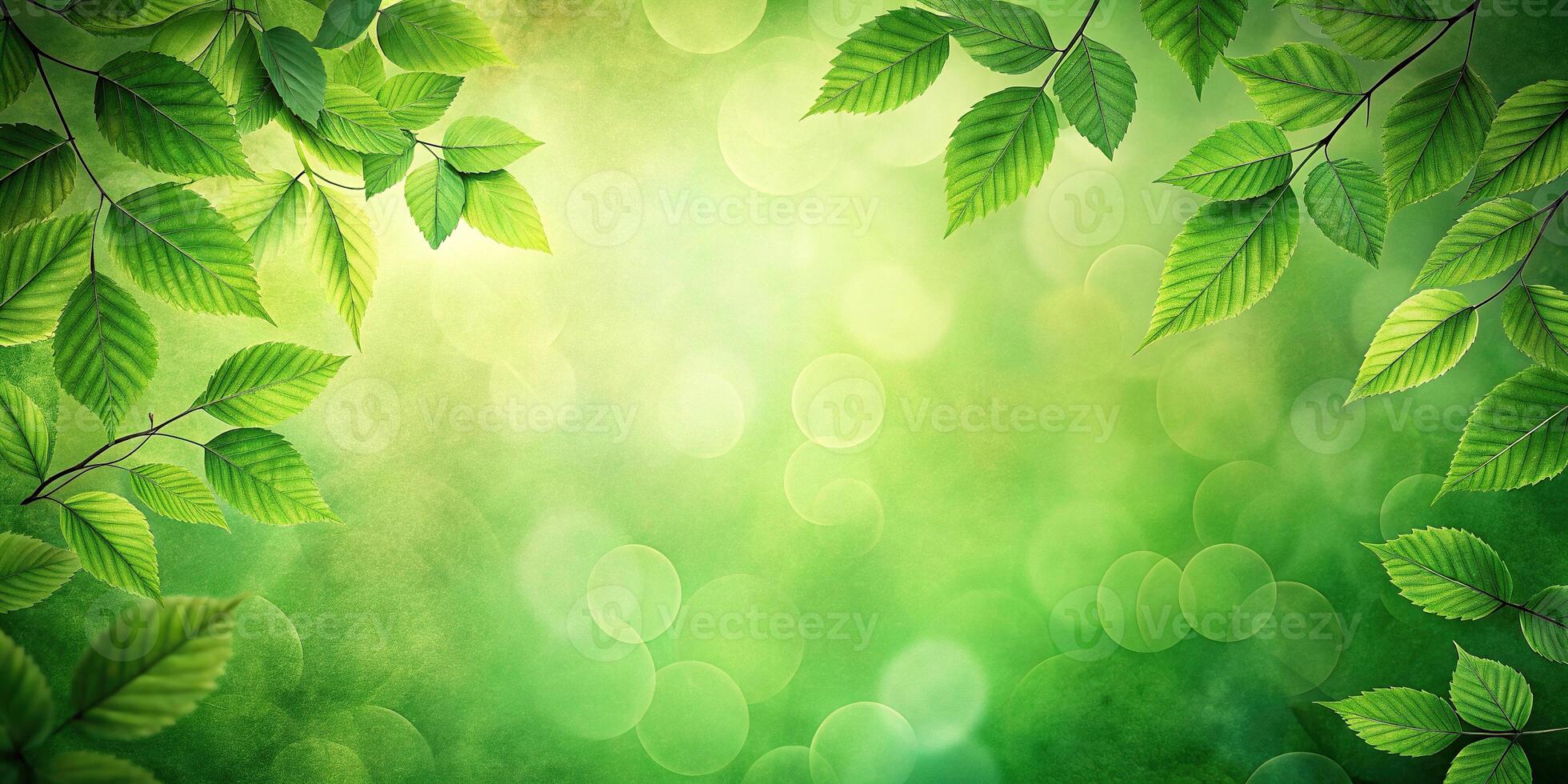 abstract green vintage background with leaves Forced Perspective photo