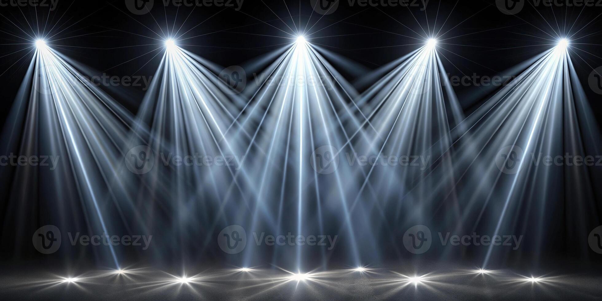Abstract background of searchlights shining beams of light into the sky photo
