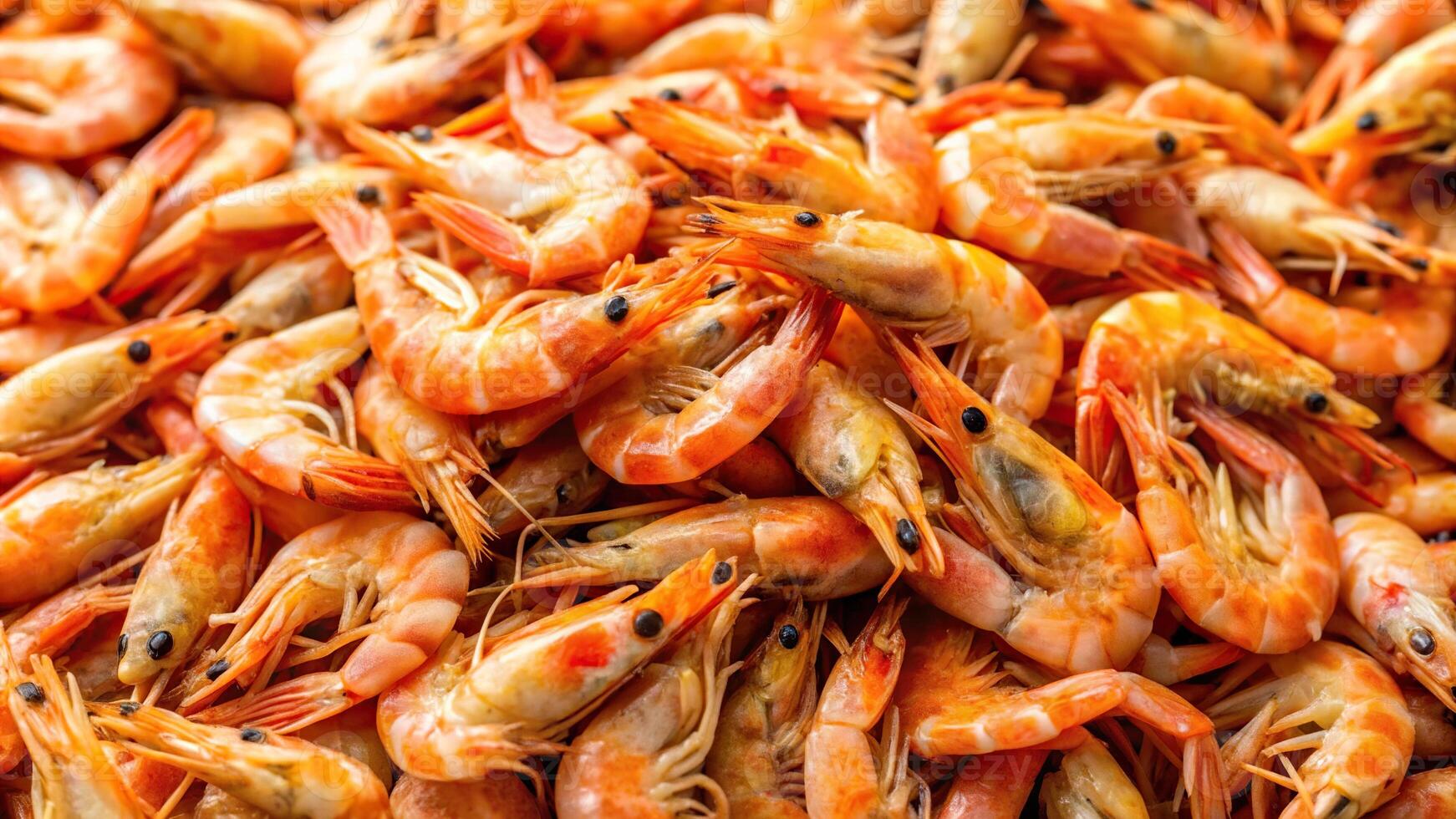 Abstract background of shrimp peels with selective focus in a medium shot photo