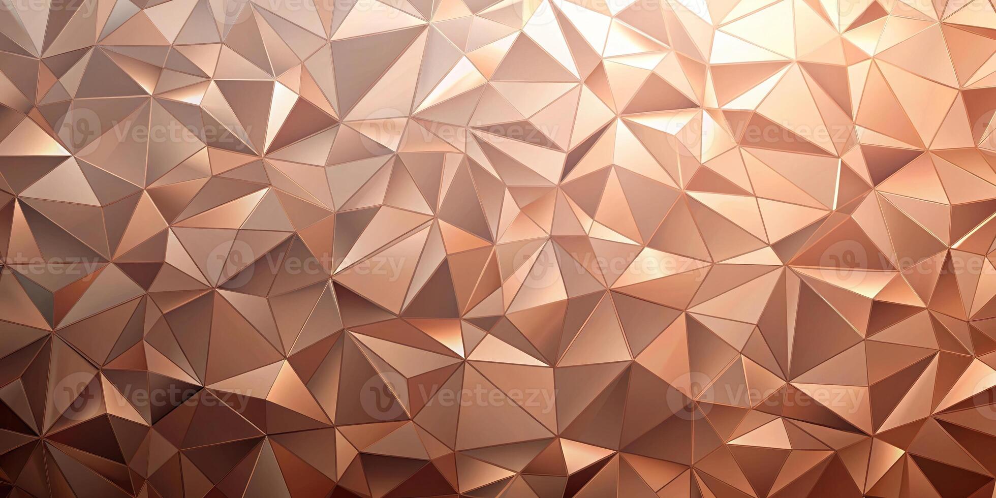 Abstract background of triangular patterns in rose gold colors low poly wallpaper photo