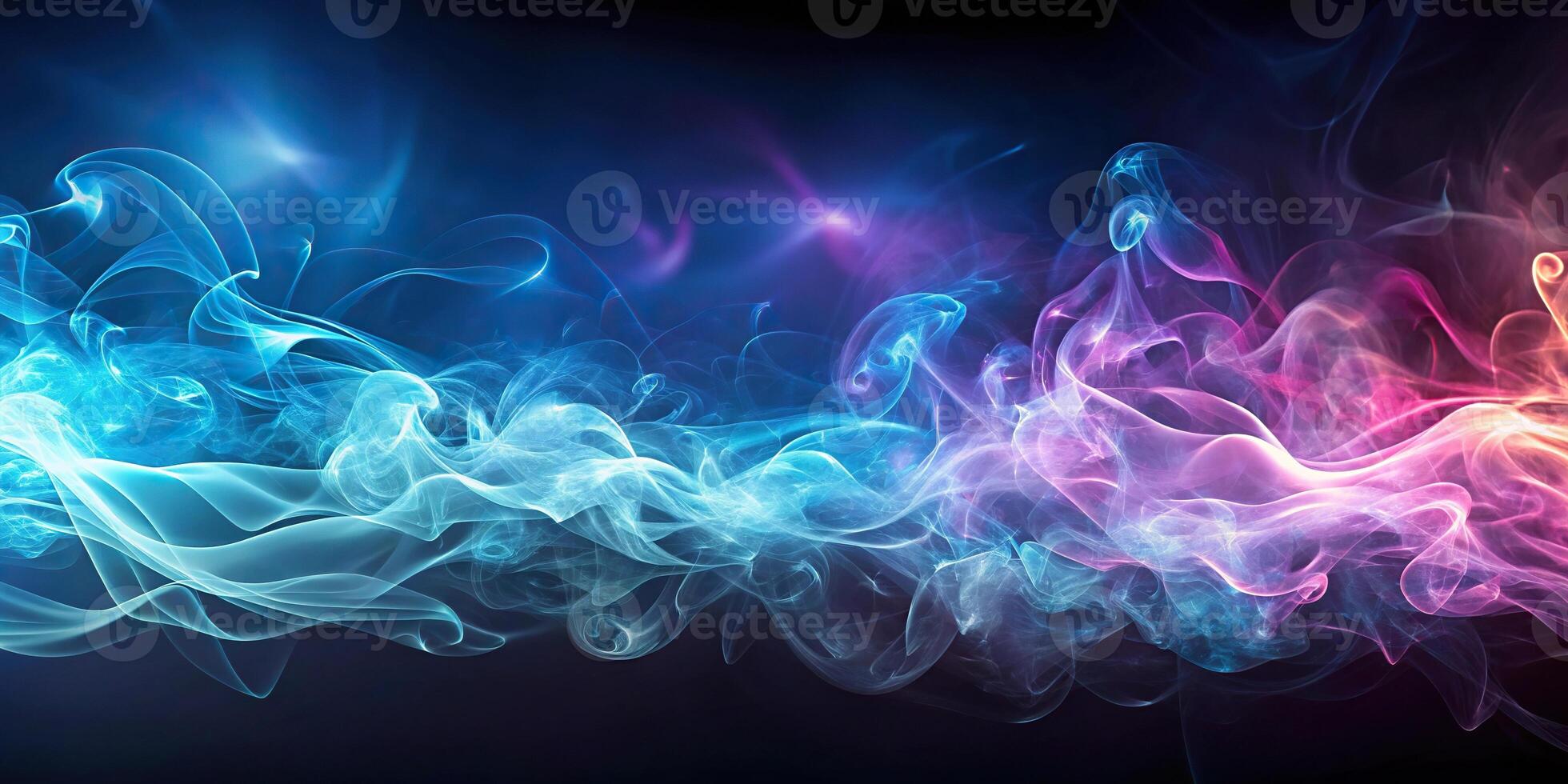 Abstract background of smoke and light streaks at eye level photo