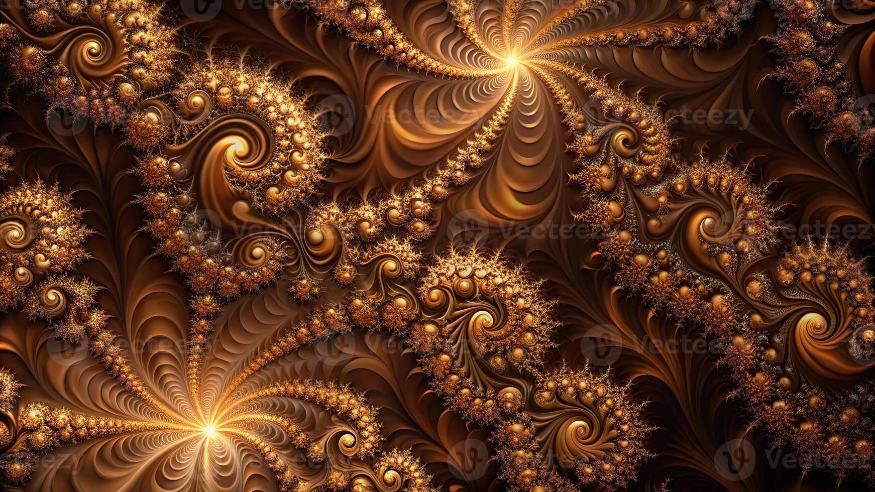 Abstract fractal background in dark brown colors and tones, perfect for wallpaper or background images photo