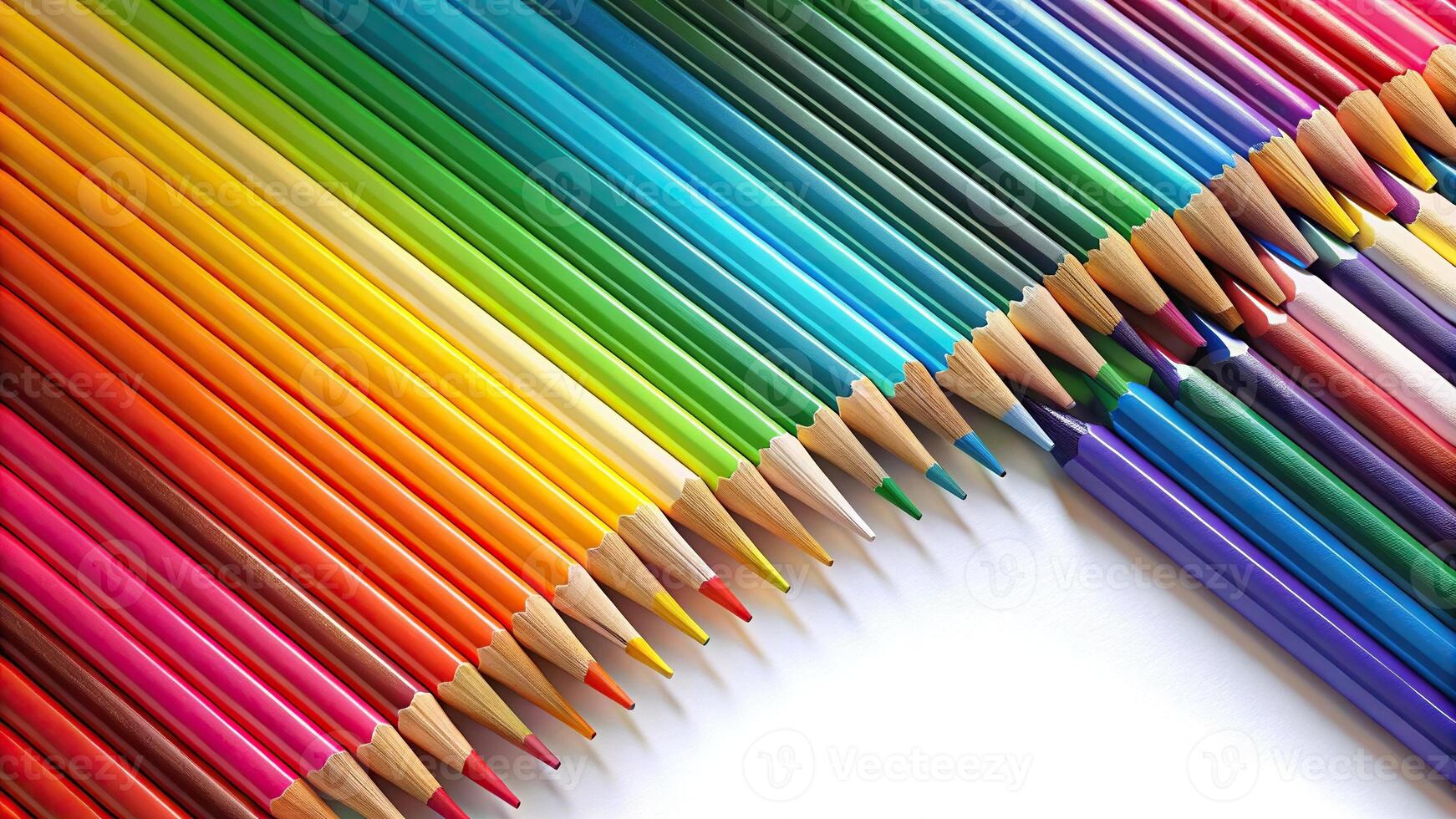 Abstract background with colored pencils tilted on an angle photo