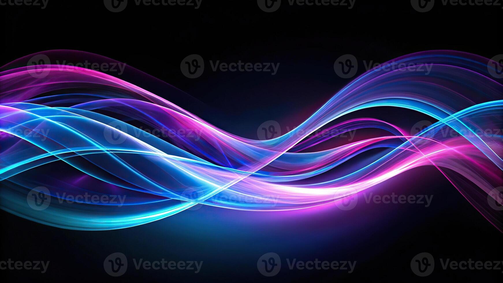 abstract flowing ribbons in space photo