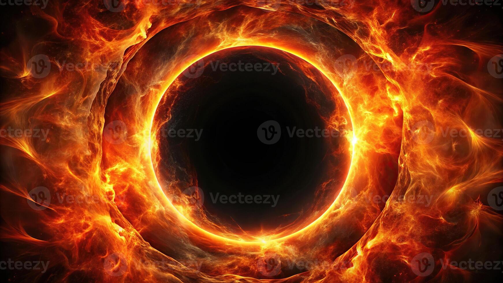 Abstract background with dark and fiery circle Worm's Eye View photo