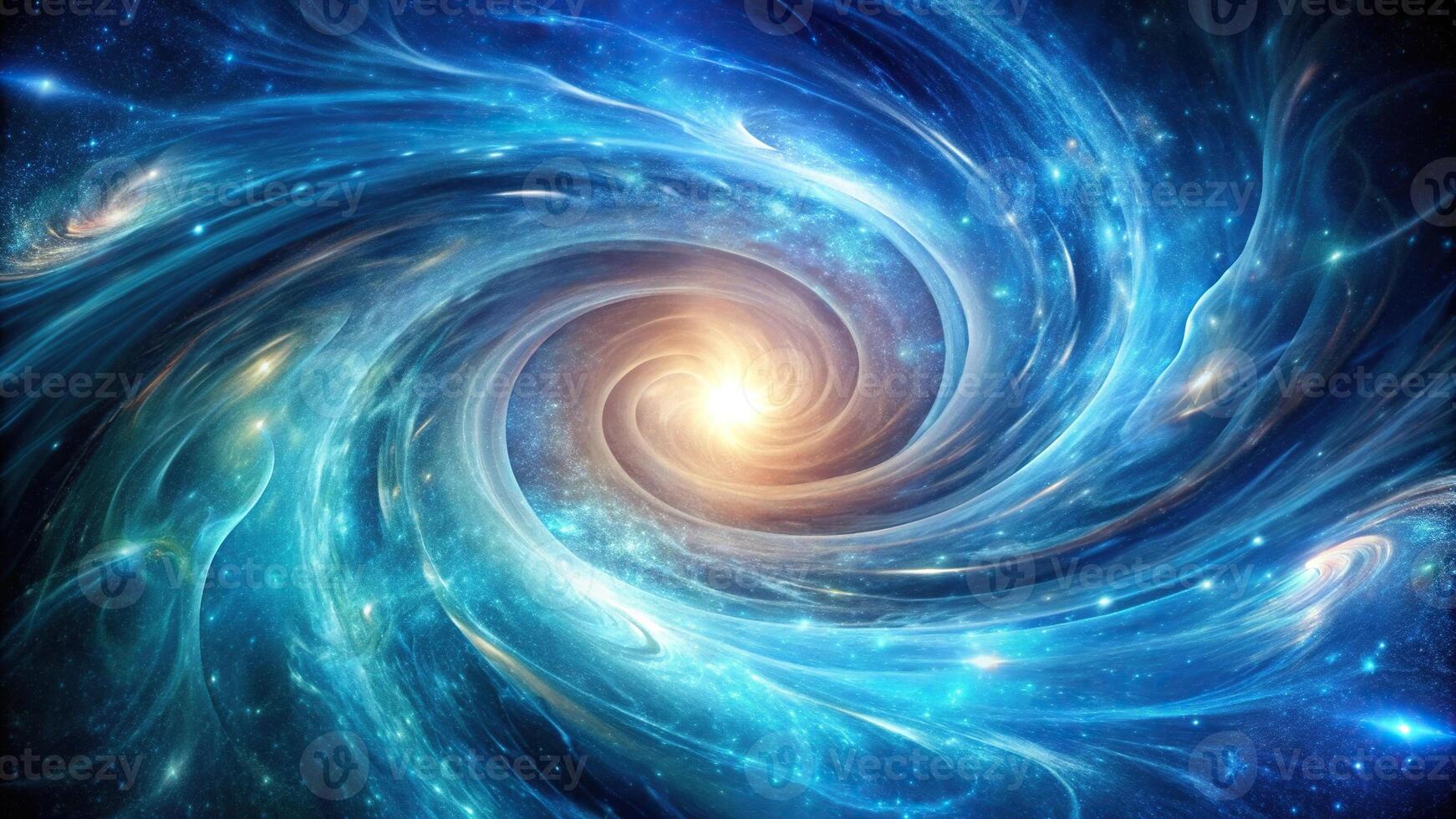 Abstract energy waves swirling in cosmic whirlpool photo