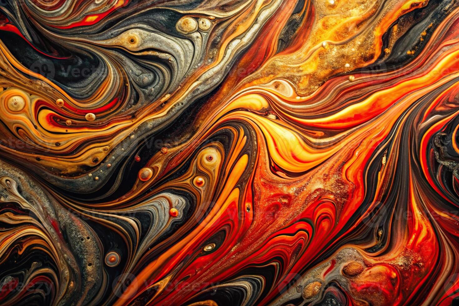 Abstract enamel art background with swirling colors photo