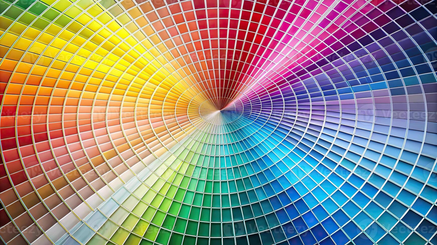 Abstract fisheye gradient color swatch array with a modern twist photo
