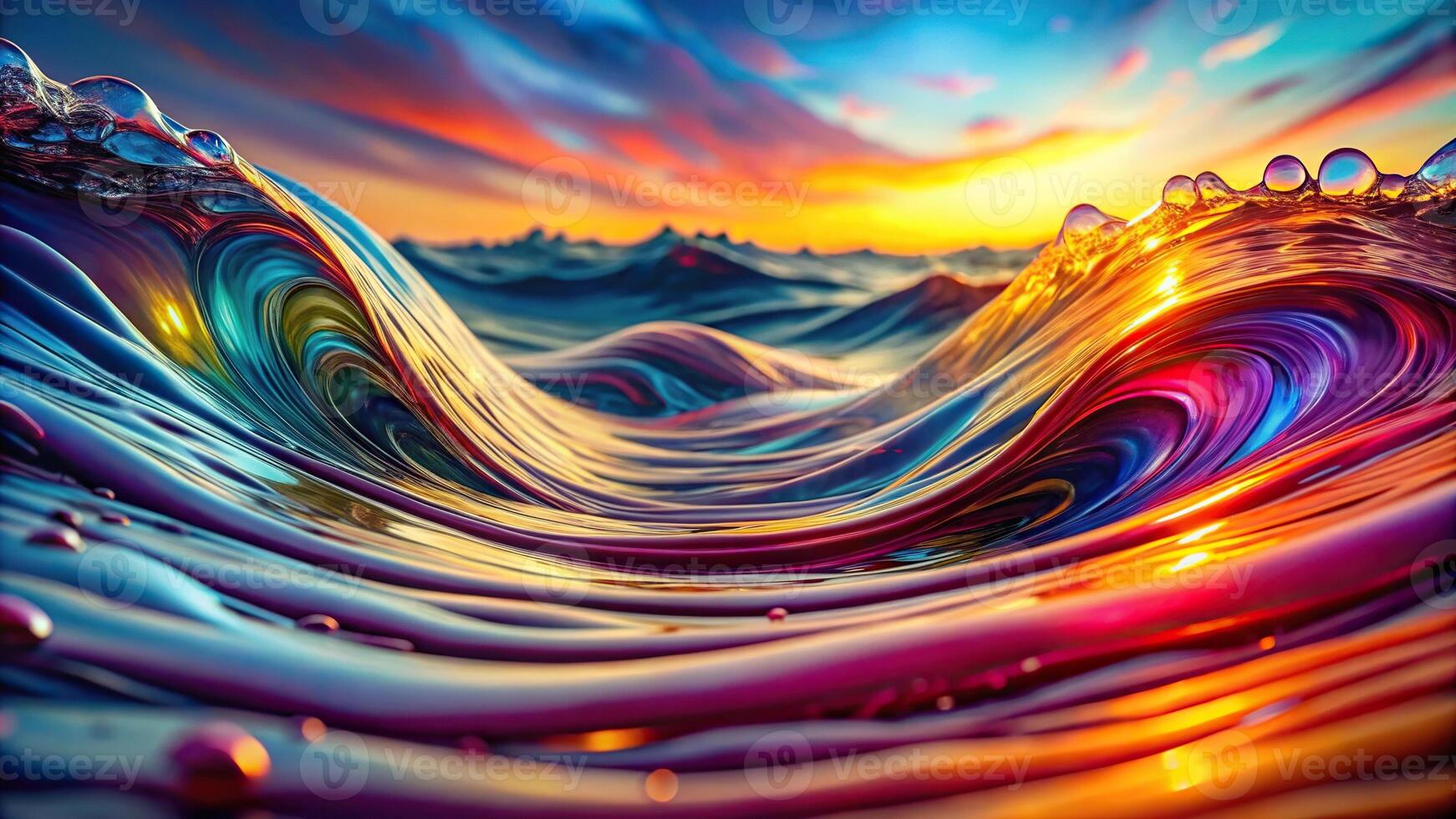abstract colorful waves fluid dynamic background photo