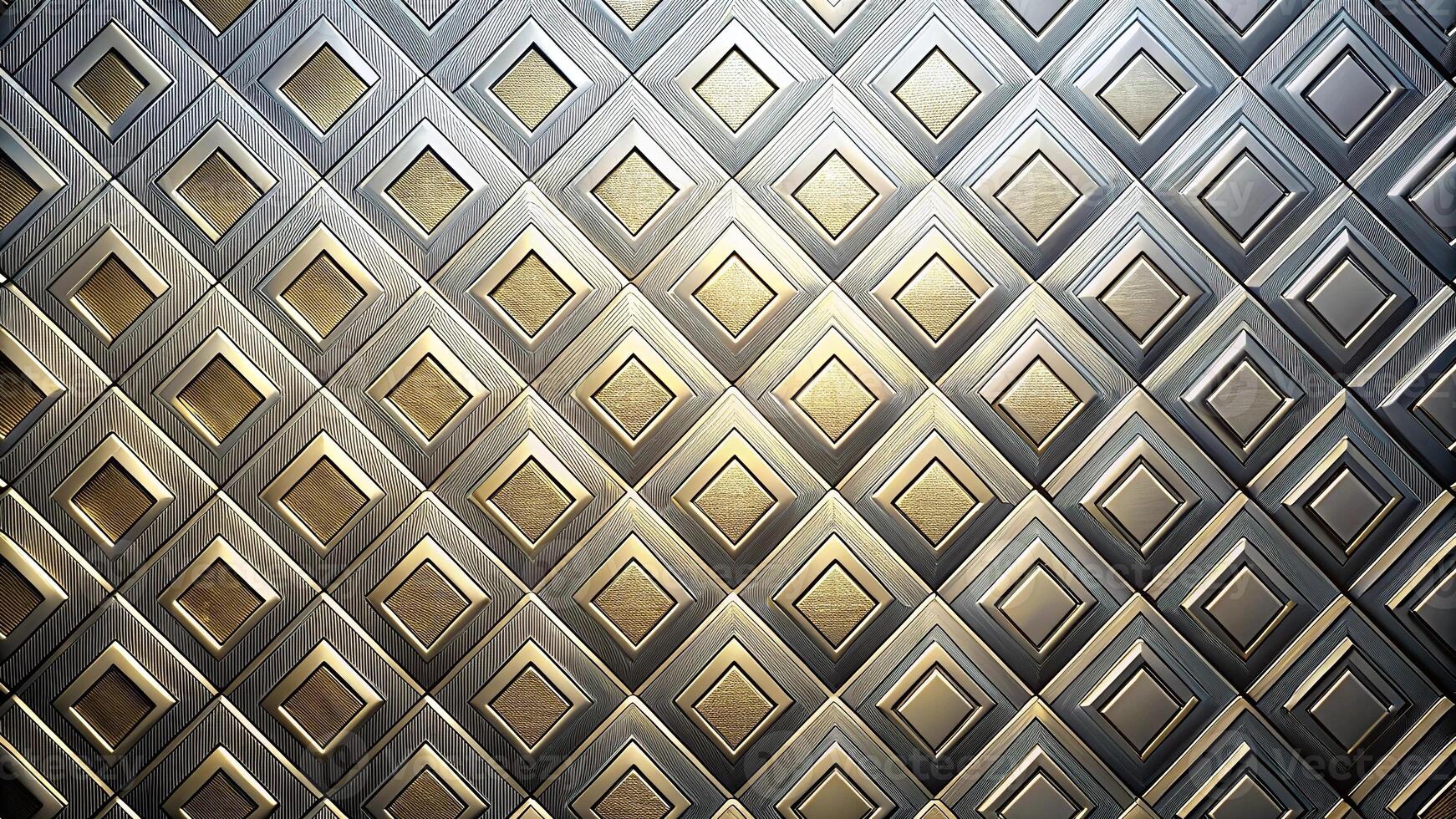 Abstract diamond texture wallpaper with metallic geometric shapes photo