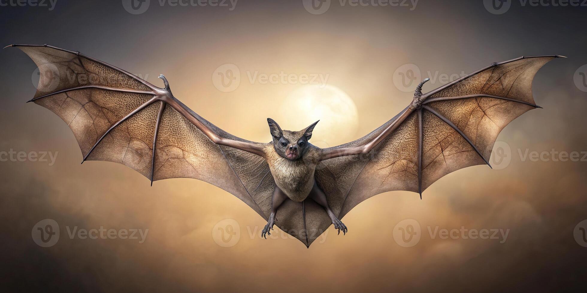 Abstract dance of a flying bat aerial photo