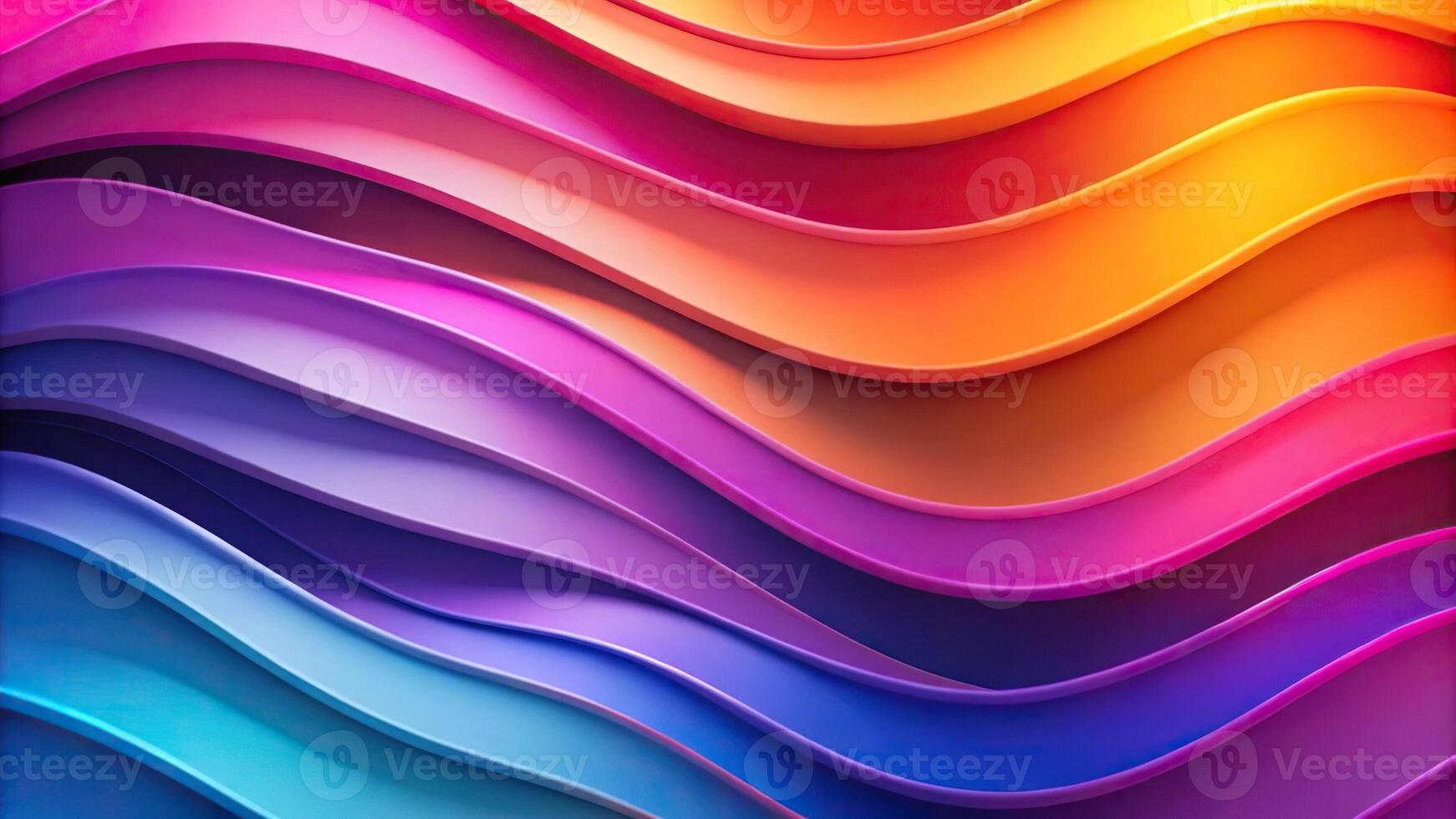 Abstract colorful background with wavy shapes and gradients in pink, orange, blue, and purple style photo