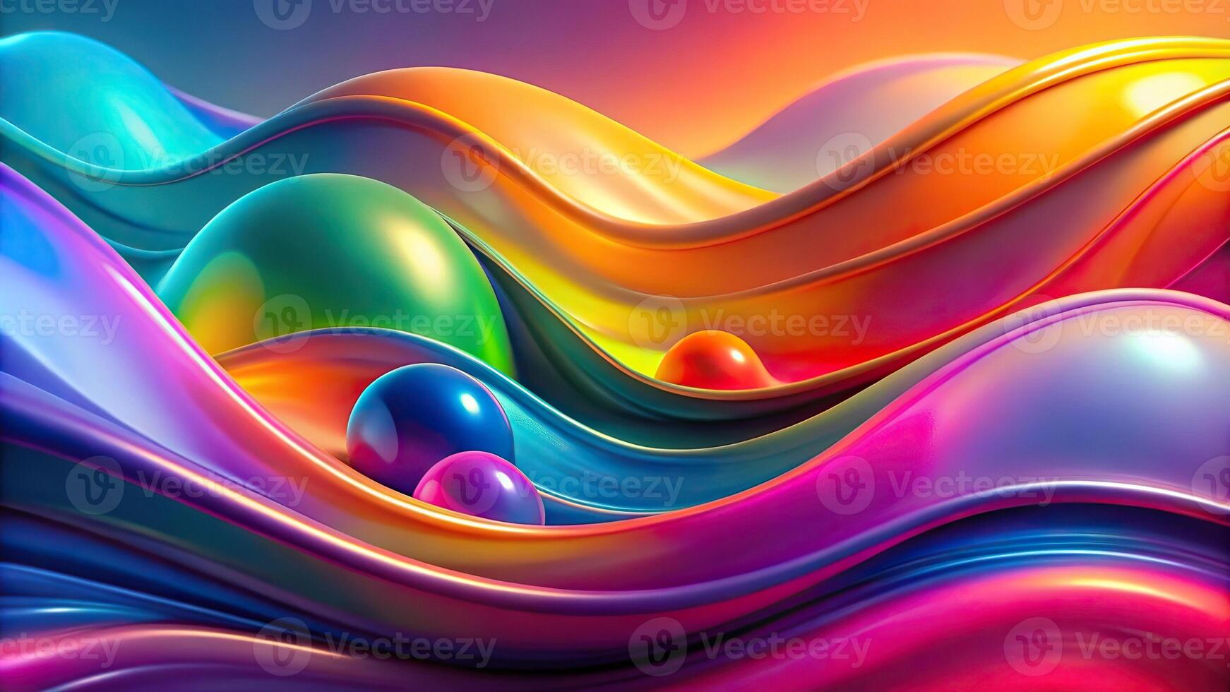 Abstract colorful background with soft gradient and fluid shapes Forced Perspective photo