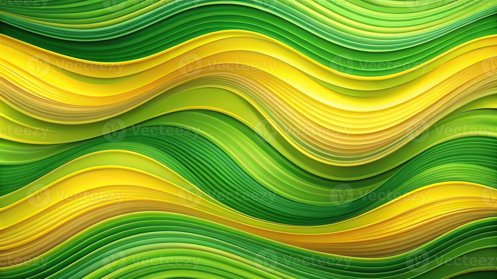 Abstract colorful background with wavy green and yellow patterns Silhouette photo