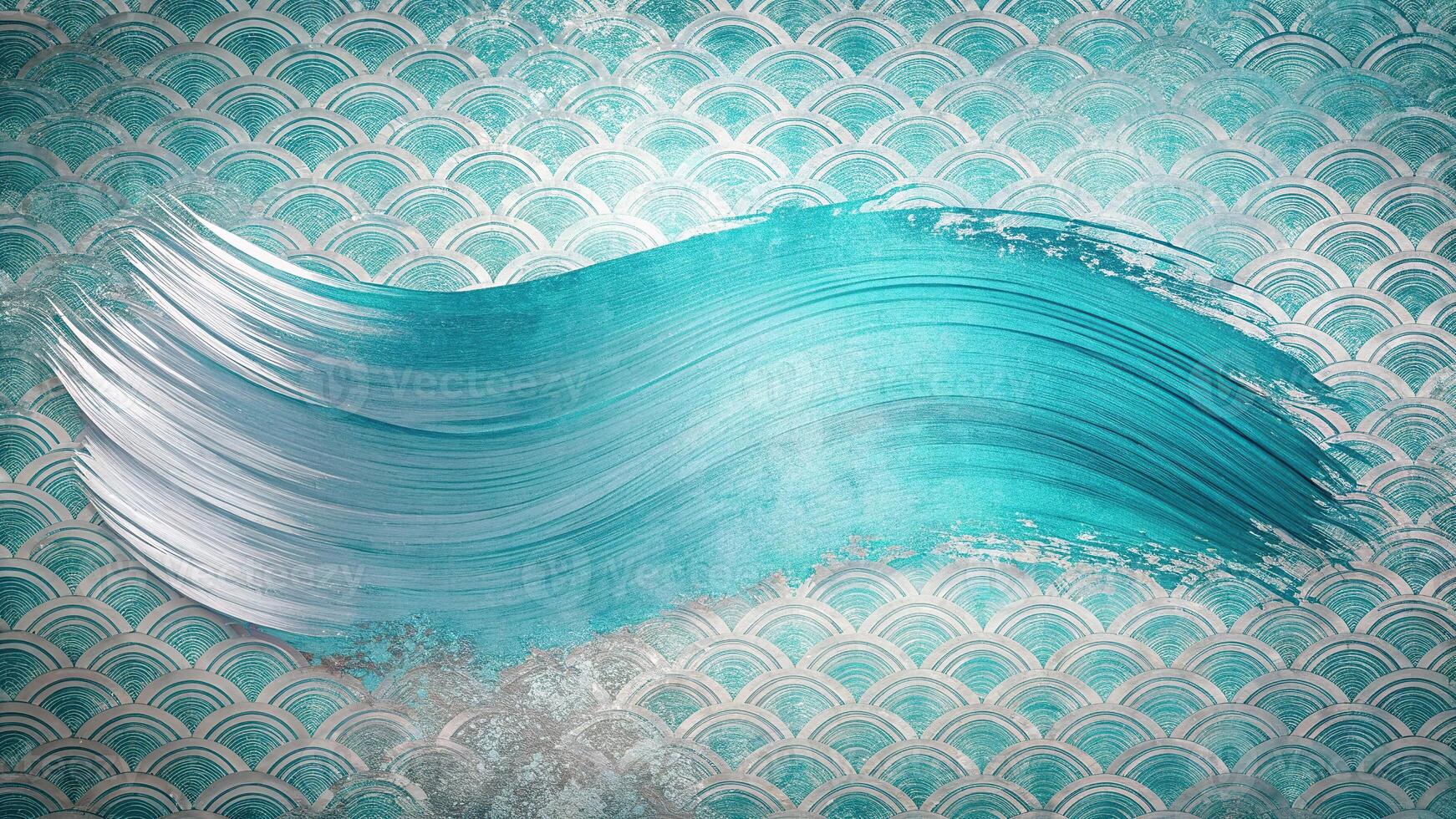 Abstract background of silhouette brush stroke in Japanese style photo