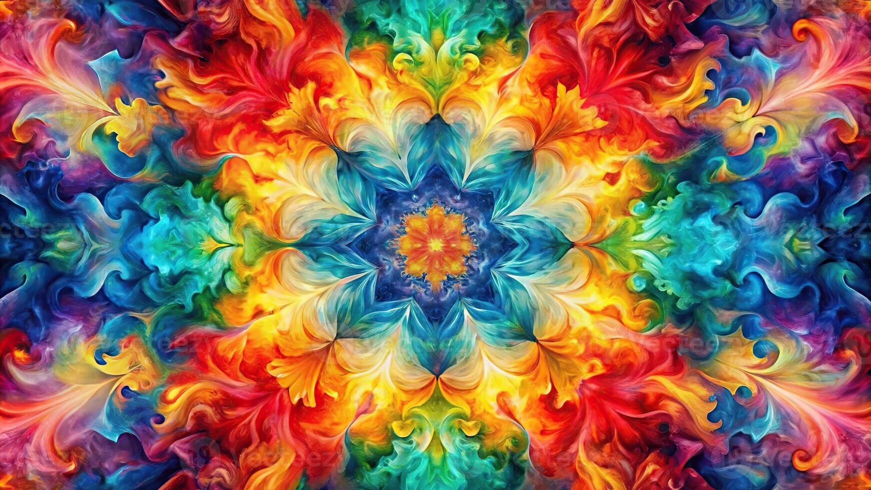 Abstract color palette wallpaper inspired by symmetrical abstract painting photo