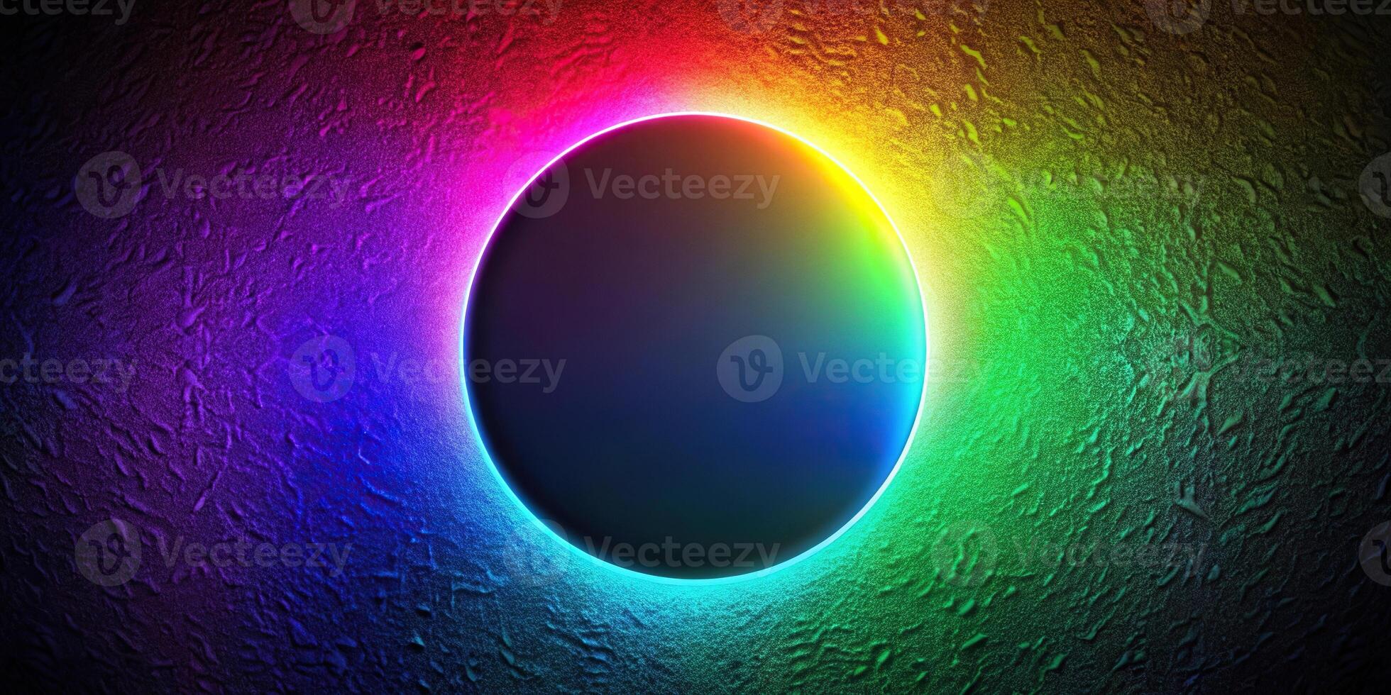 abstract circle wallpaper with bright colors and dark noisy texture photo