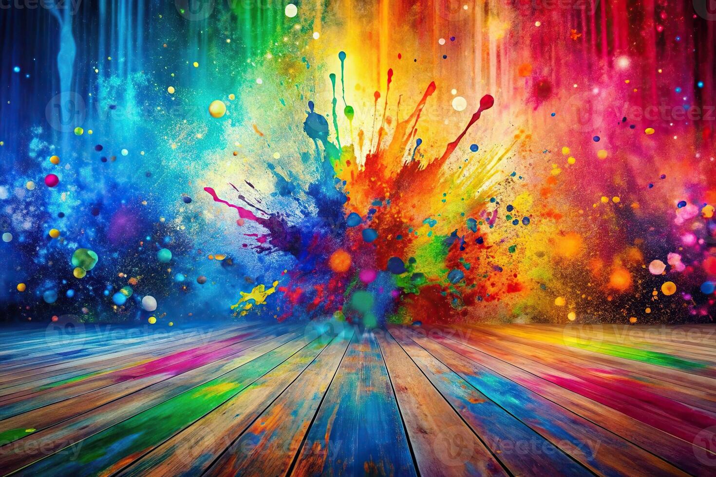 abstract background, colorful, splashes of paint, grunge texture, artistic elements, watercolor drops, ink splatters photo