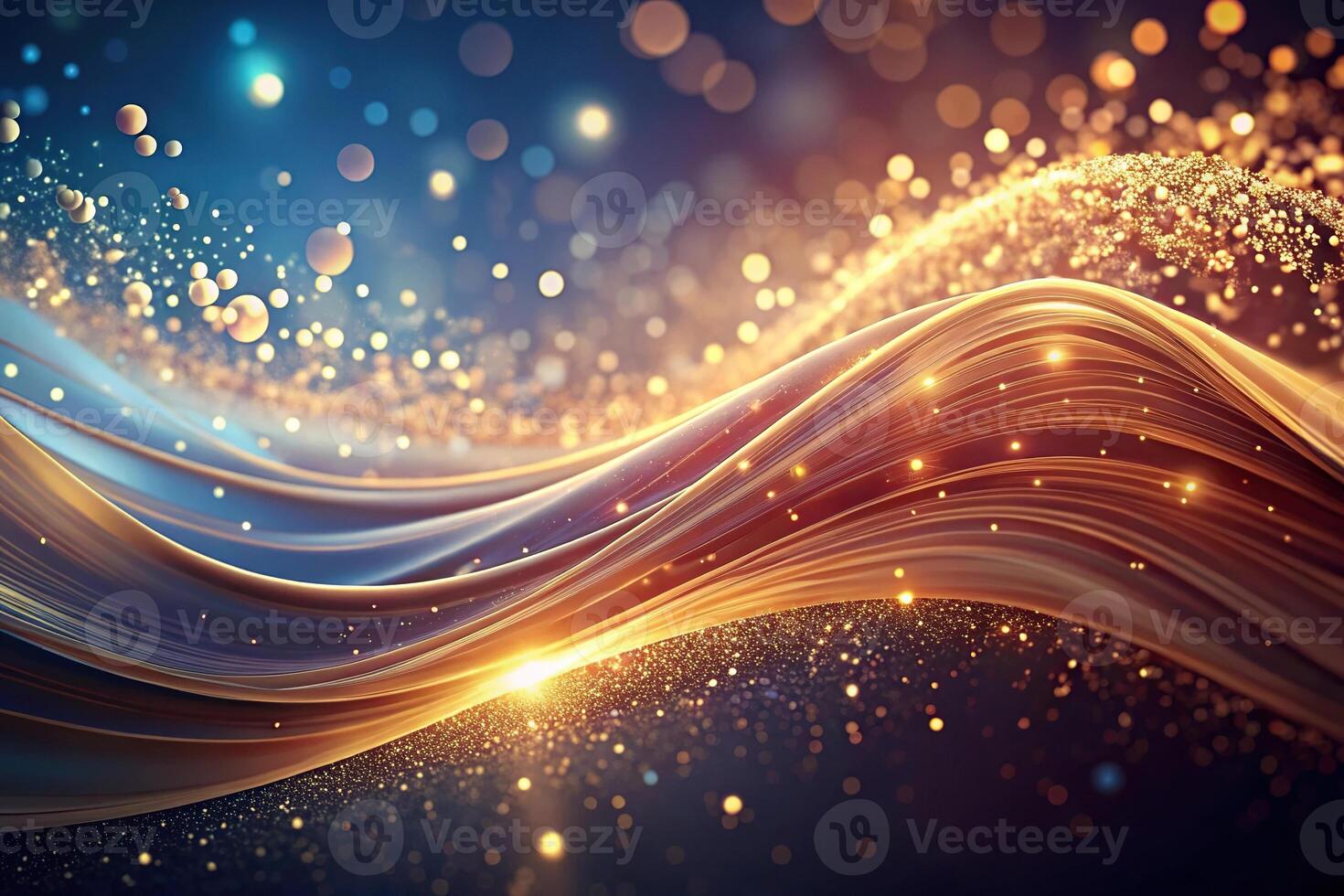 Abstract background of flowing dynamic particles with a silky smooth texture, tilted at an angle photo