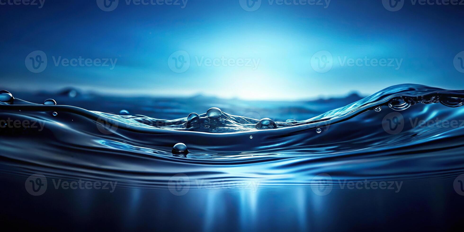 abstract background of dark blue water surface close up photo