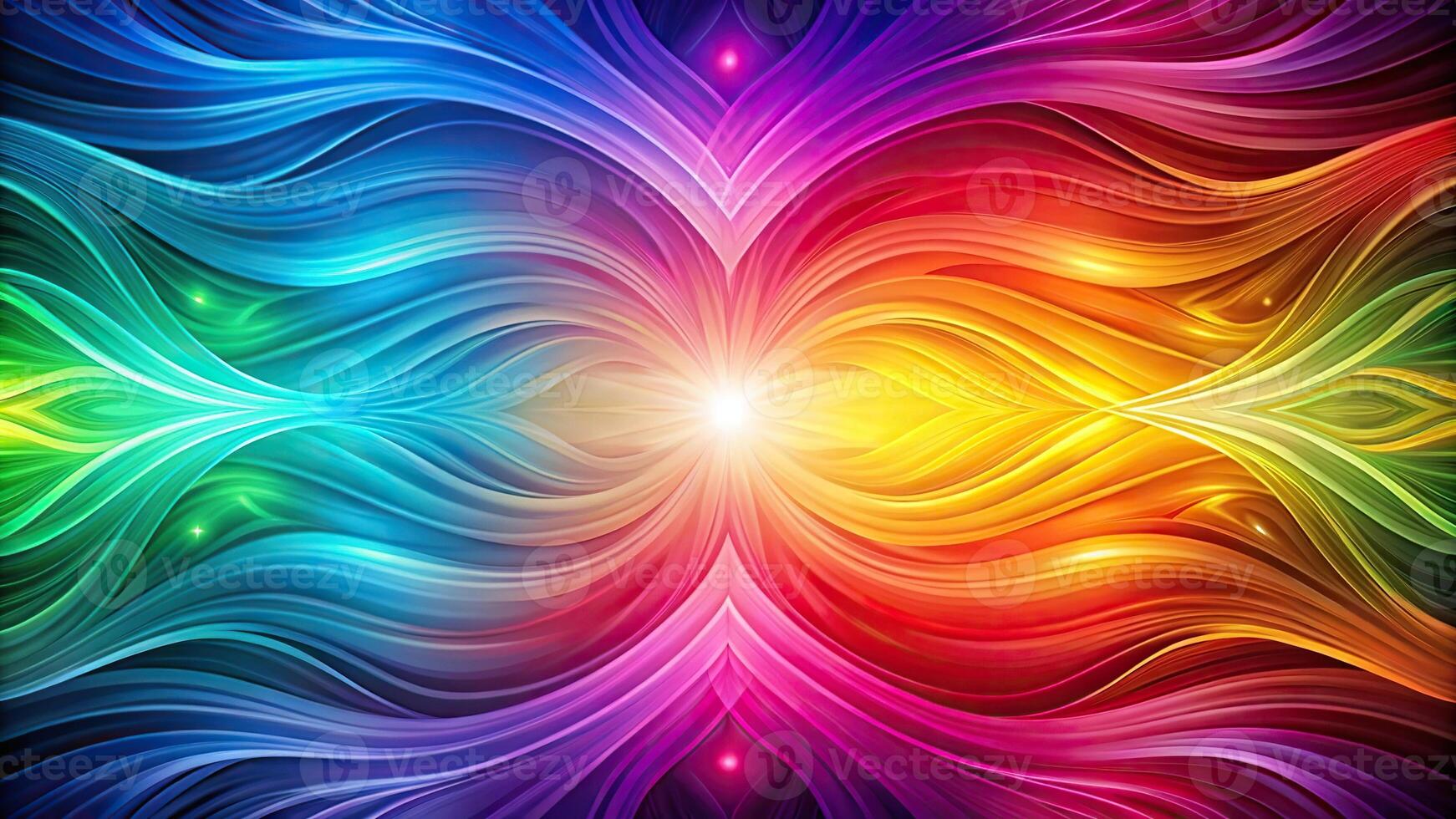 Abstract colorful shapes in a horizontal long shot photo