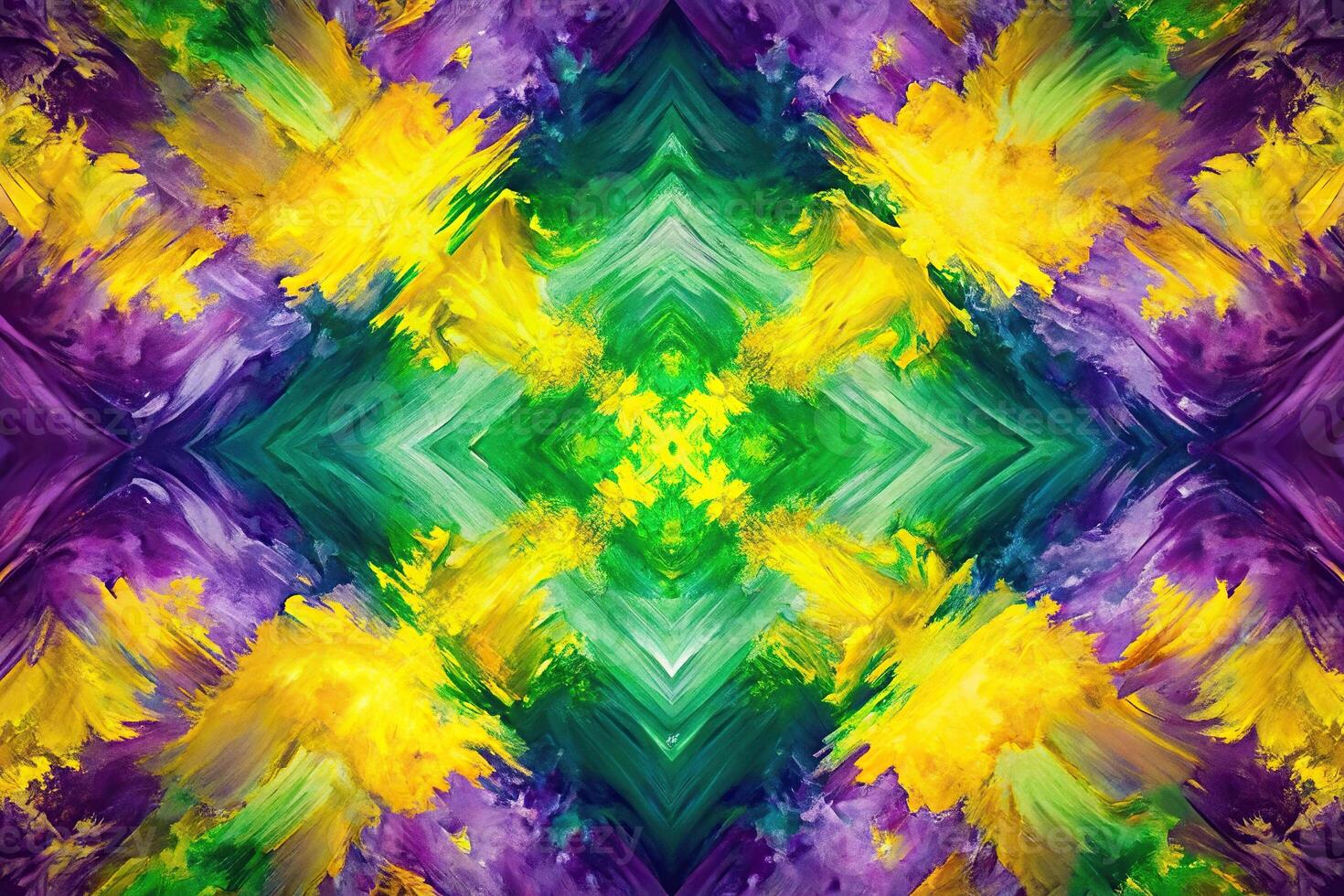 Abstract background featuring colorful brush strokes in a symmetrical pattern photo