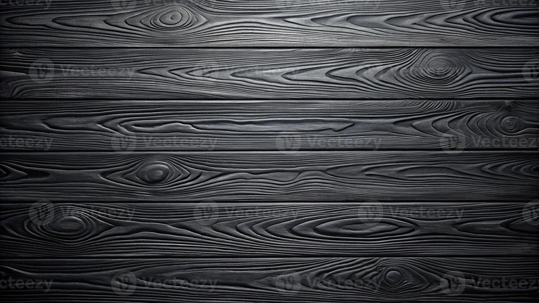 Abstract background from black wood pattern on wall in dark tone with Depth of Field photo
