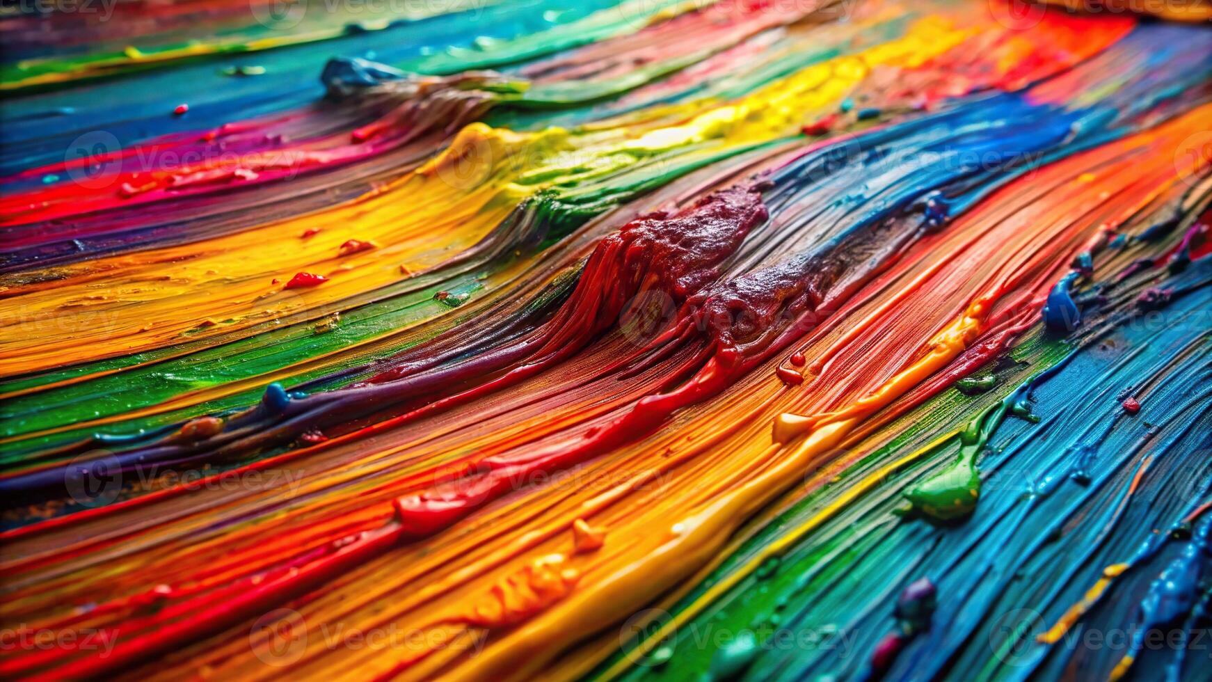 Abstract colorful paint background with messy brush strokes photo