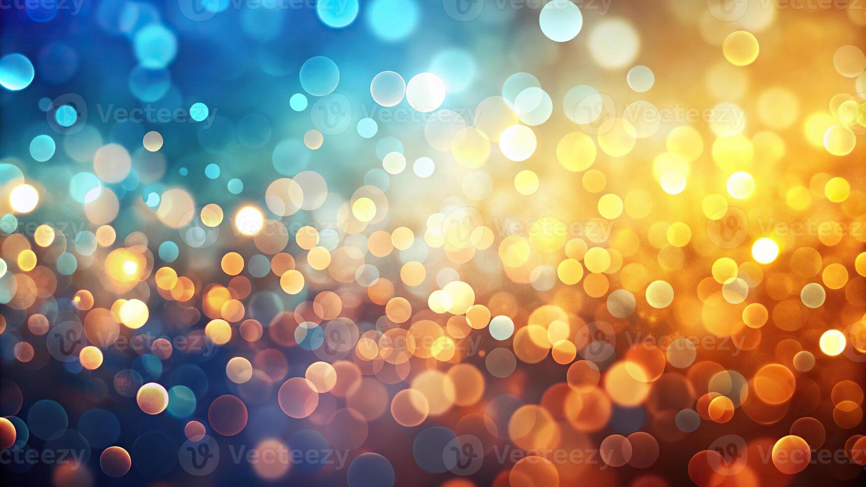 Abstract bokeh lights background in warm and cool tones photo