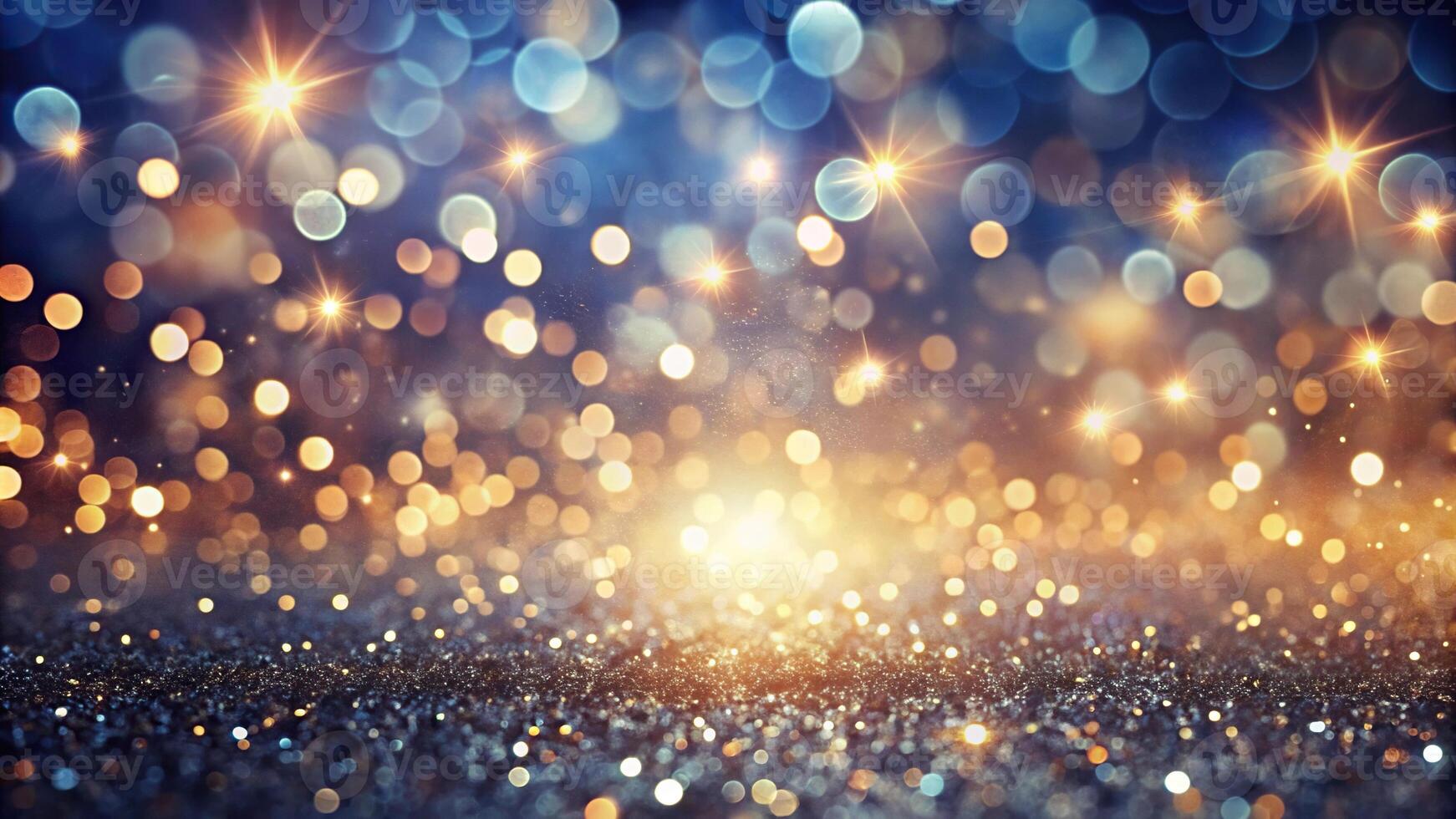 Abstract bokeh lights background with sparkling surface photo