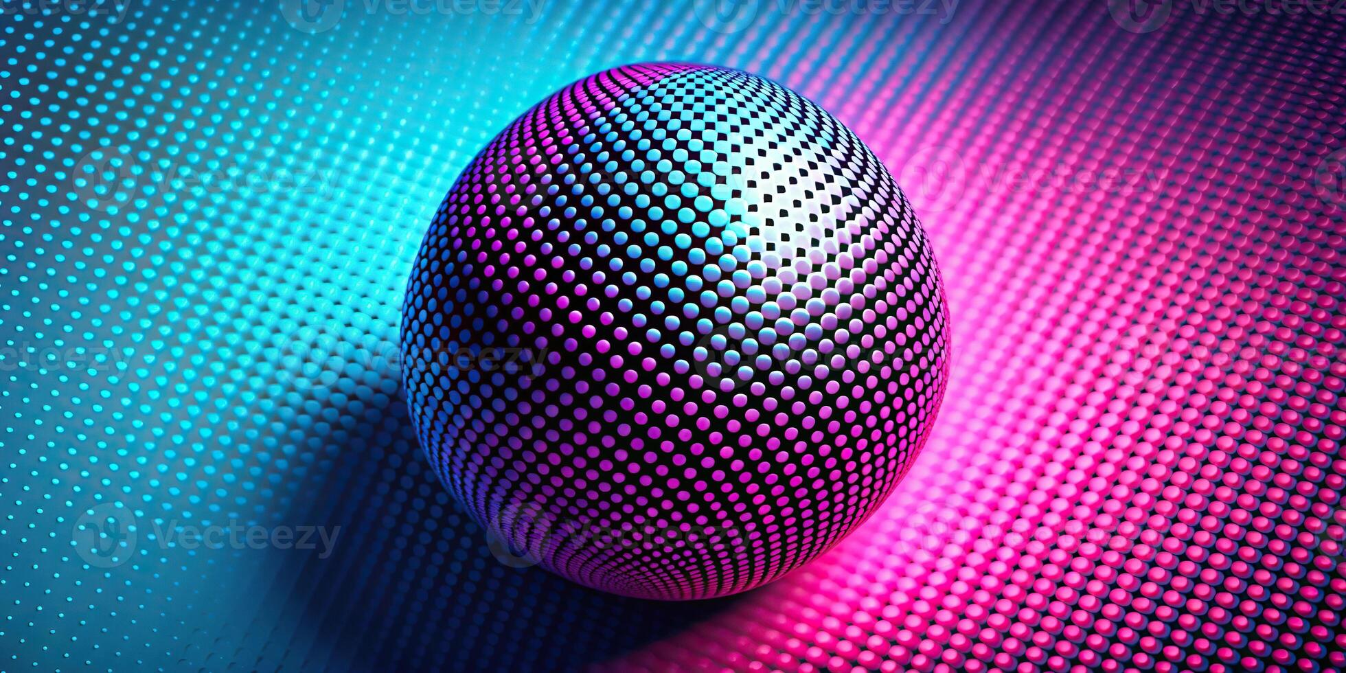 Abstract aerial design with pink, black, and blue halftone pattern photo