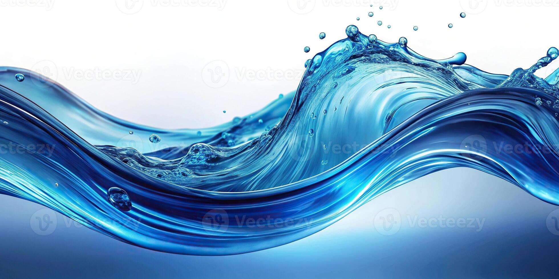 Abstract blue wave art with a liquid texture perfect for wallpapers or backgrounds photo